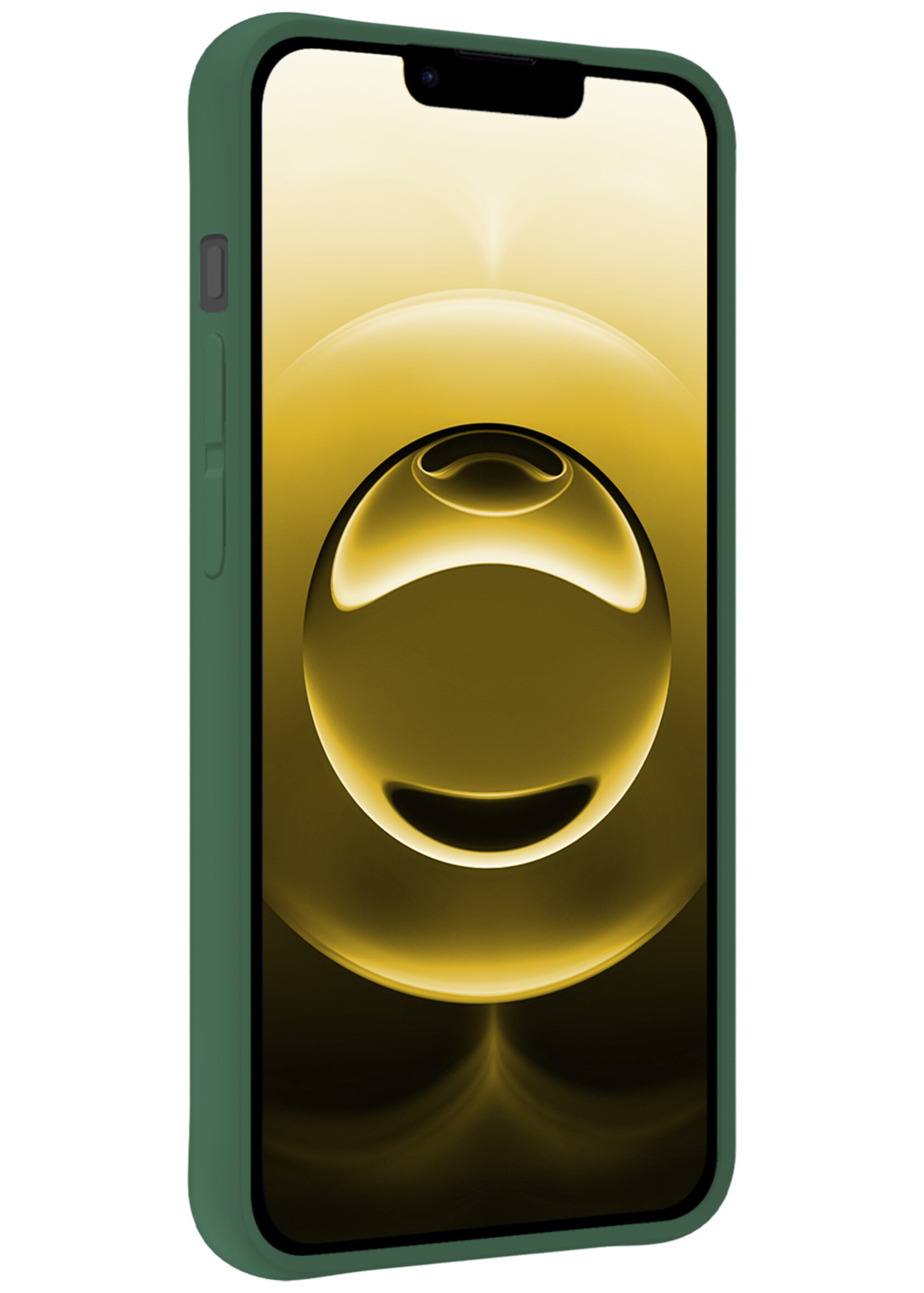 LUQ LUQ iPhone 16E Hoesje Siliconen - Donkergroen