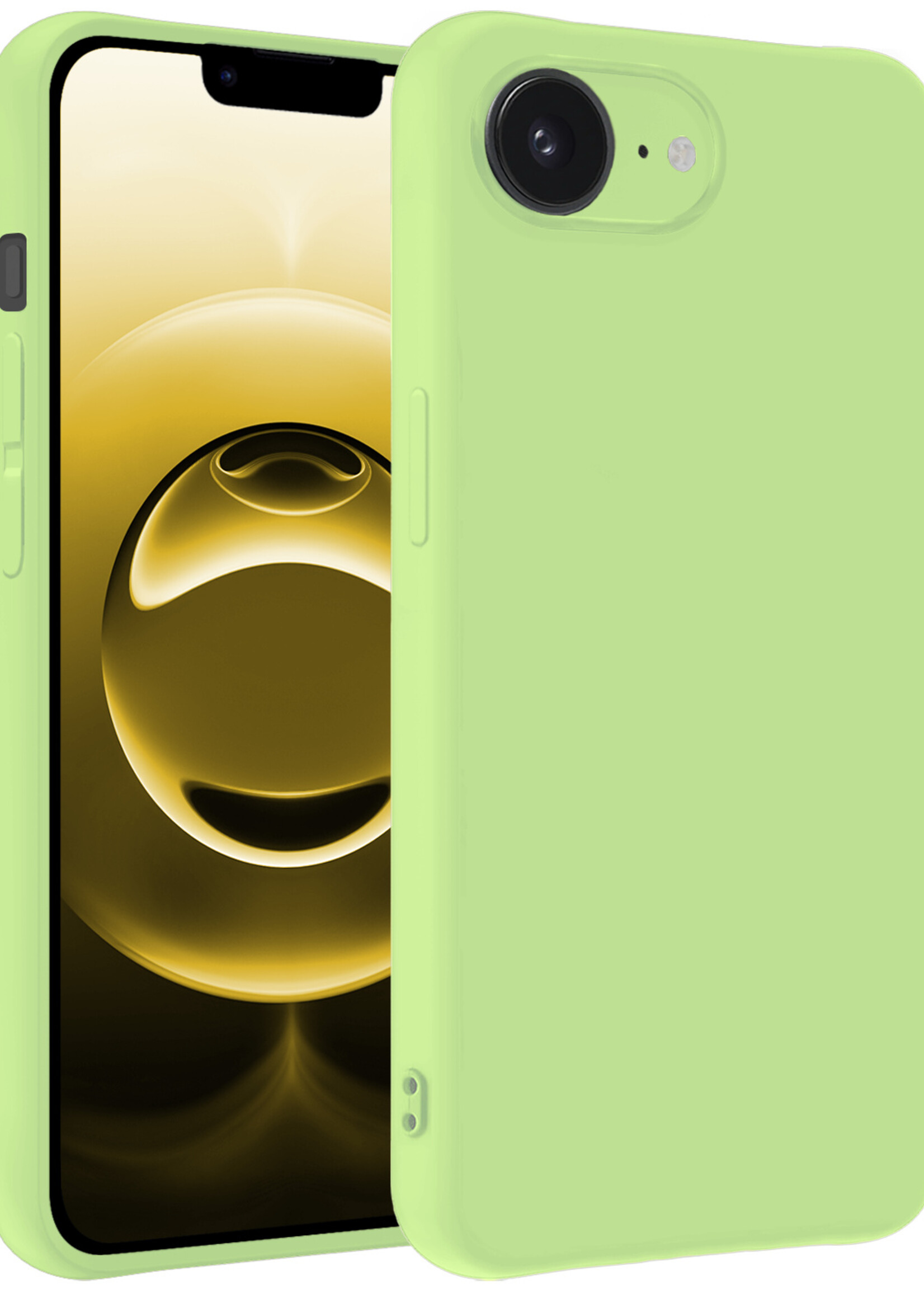 LUQ LUQ iPhone 16E Hoesje Siliconen - Groen