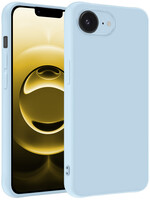 LUQ LUQ iPhone 16E Hoesje Siliconen - Lichtblauw