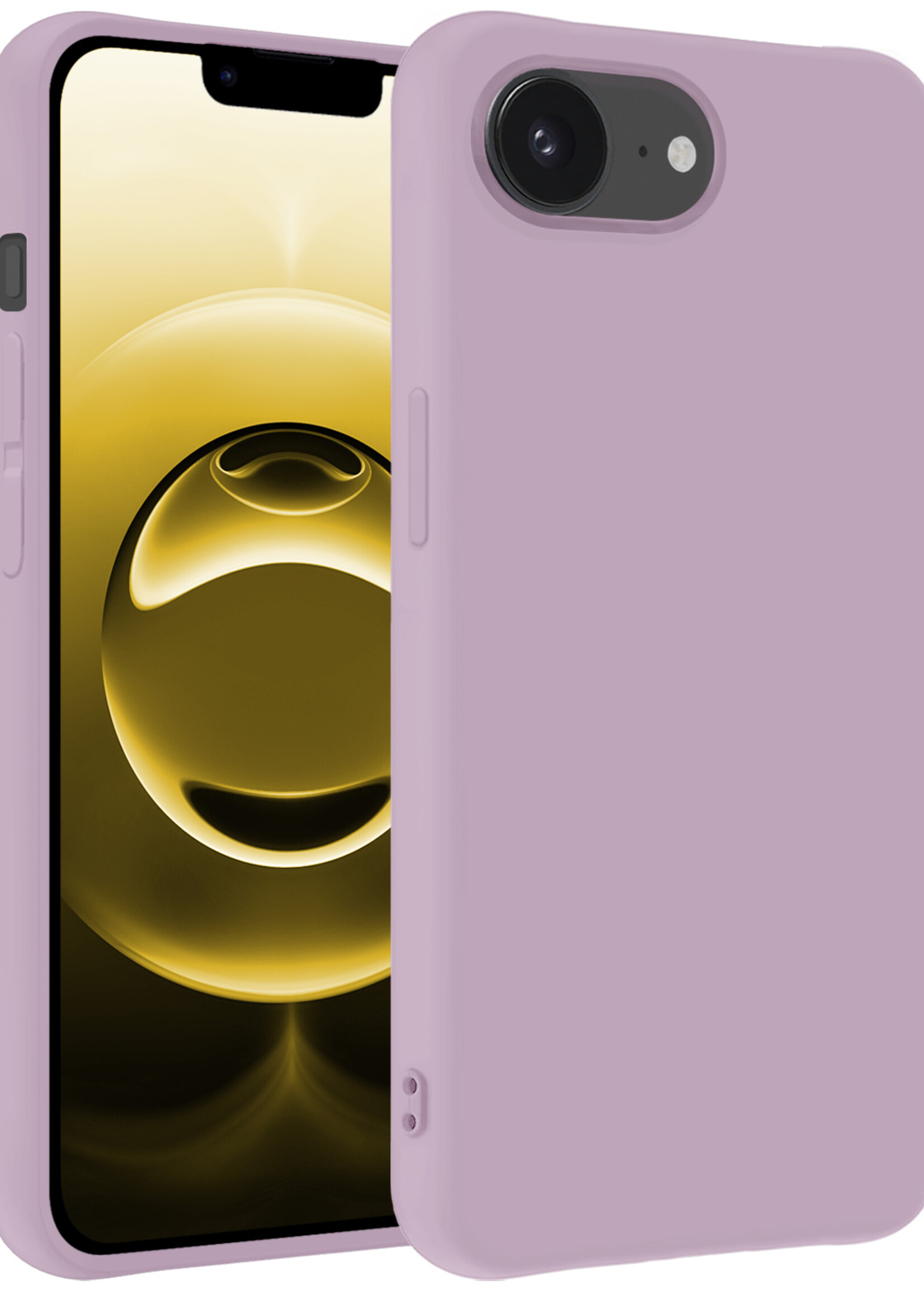 LUQ LUQ iPhone 16E Hoesje Siliconen - Lila