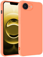 LUQ LUQ iPhone 16E Hoesje Siliconen - Perzik