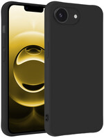 LUQ LUQ iPhone 16E Hoesje Siliconen - Zwart