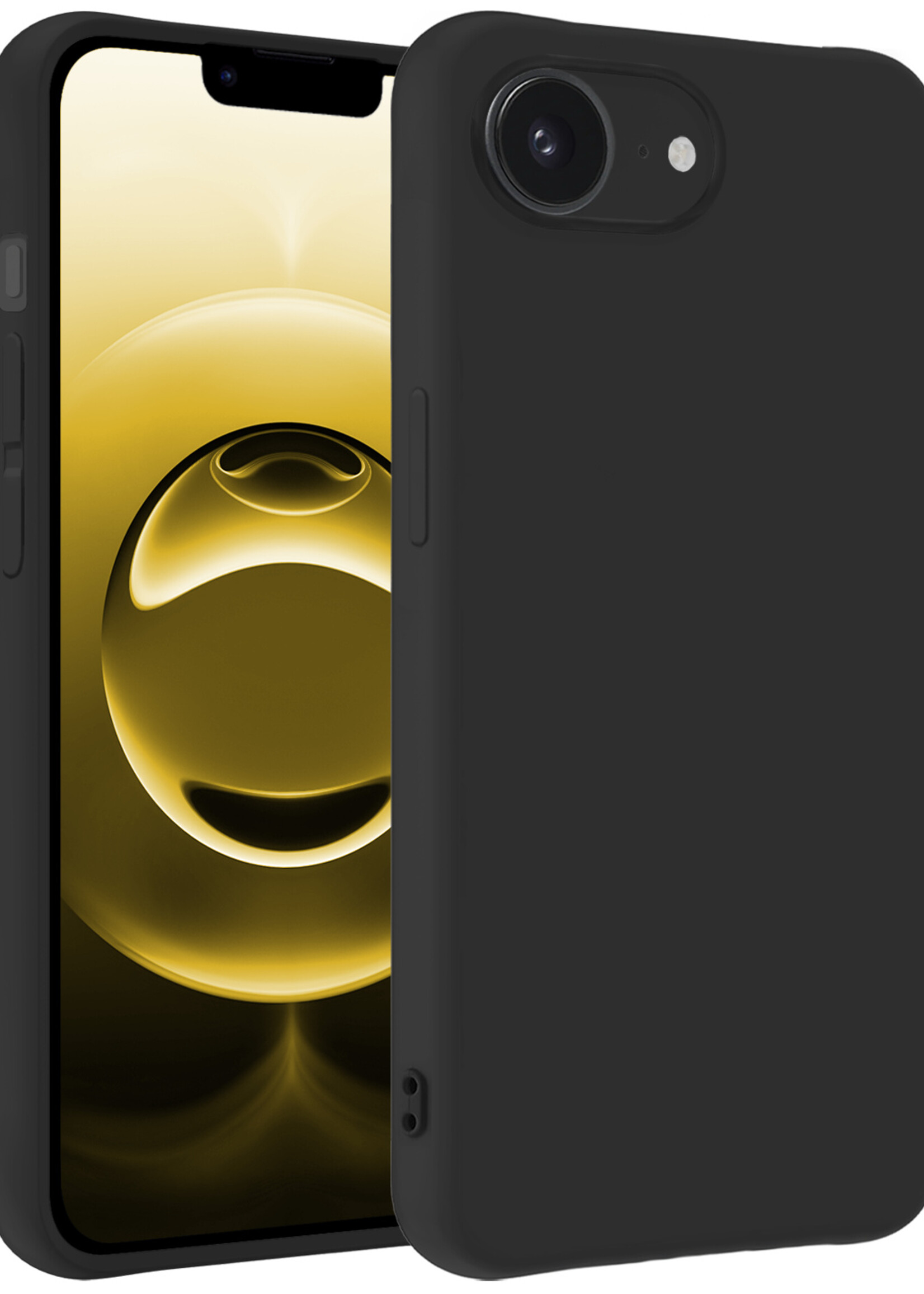 LUQ LUQ iPhone 16E Hoesje Siliconen - Zwart