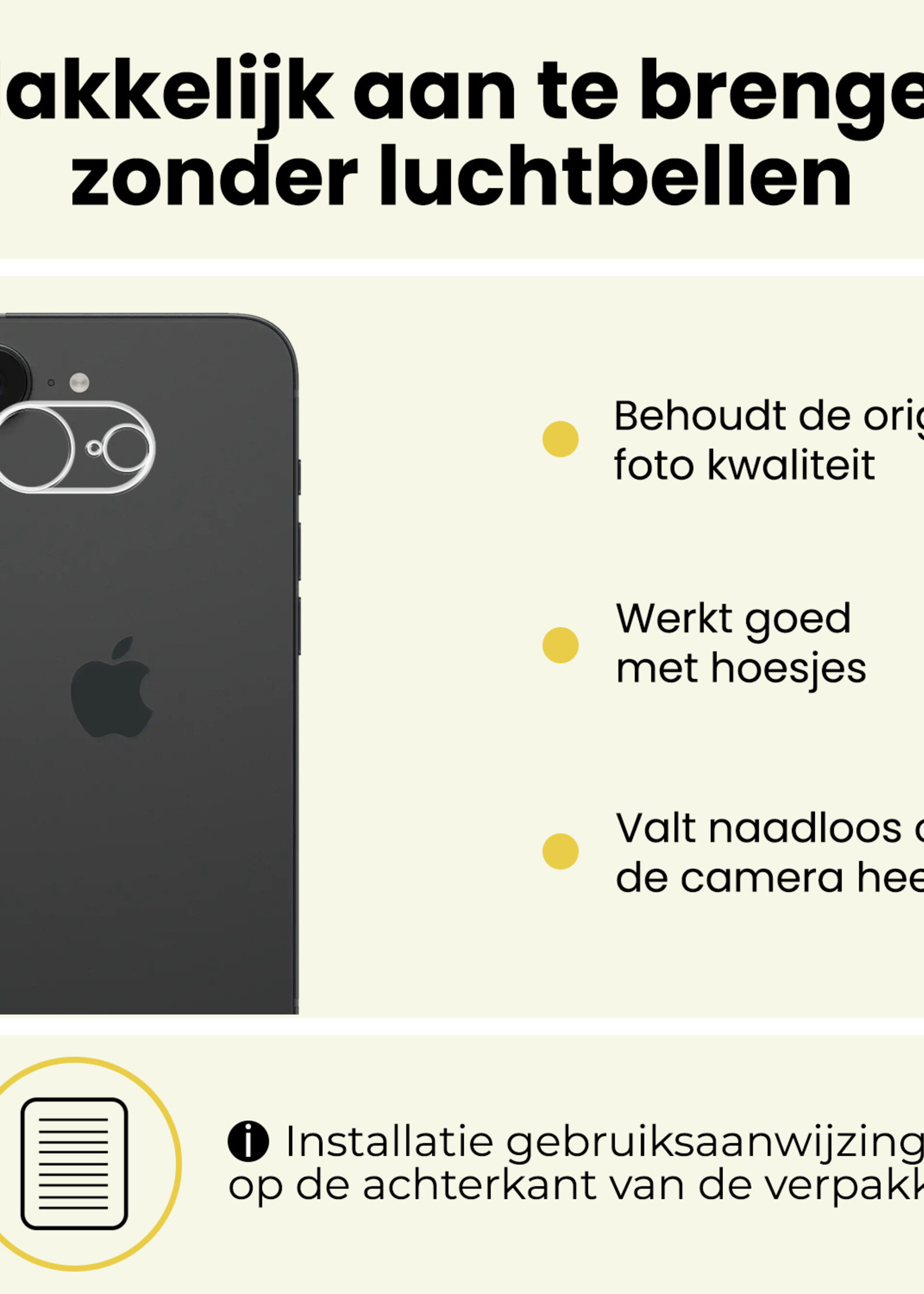 LUQ LUQ iPhone 16E Camera Screenprotector - 3 PACK