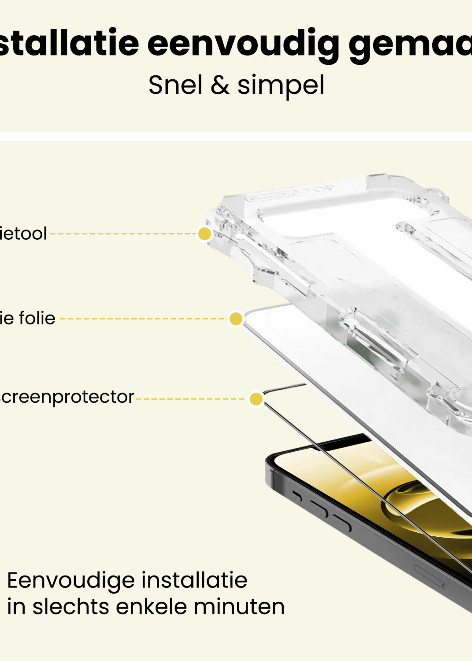 LUQ LUQ iPhone 16E Hybrid Screenprotector - 2 PACK