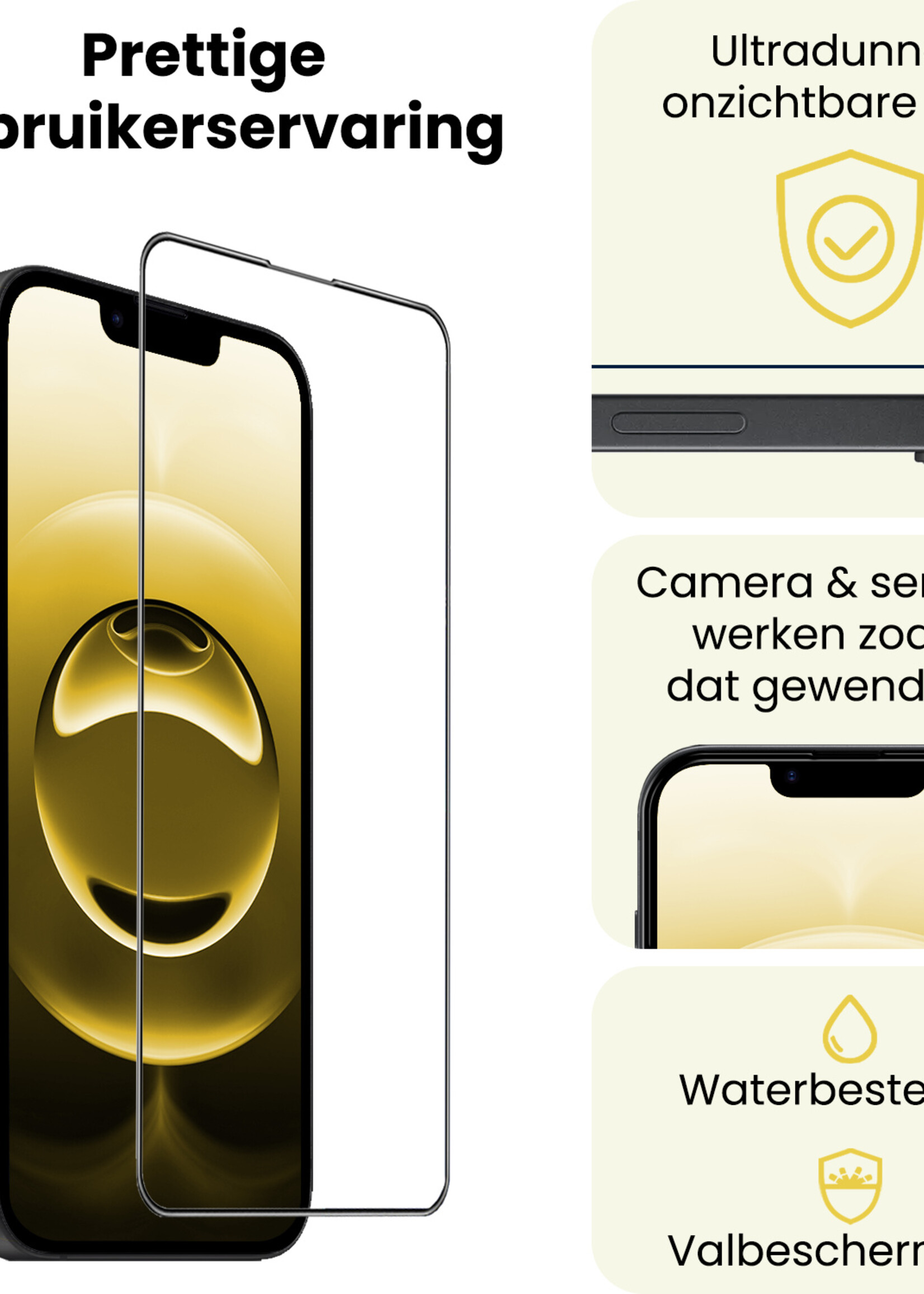 LUQ LUQ iPhone 16E Hybrid Screenprotector - 2 PACK