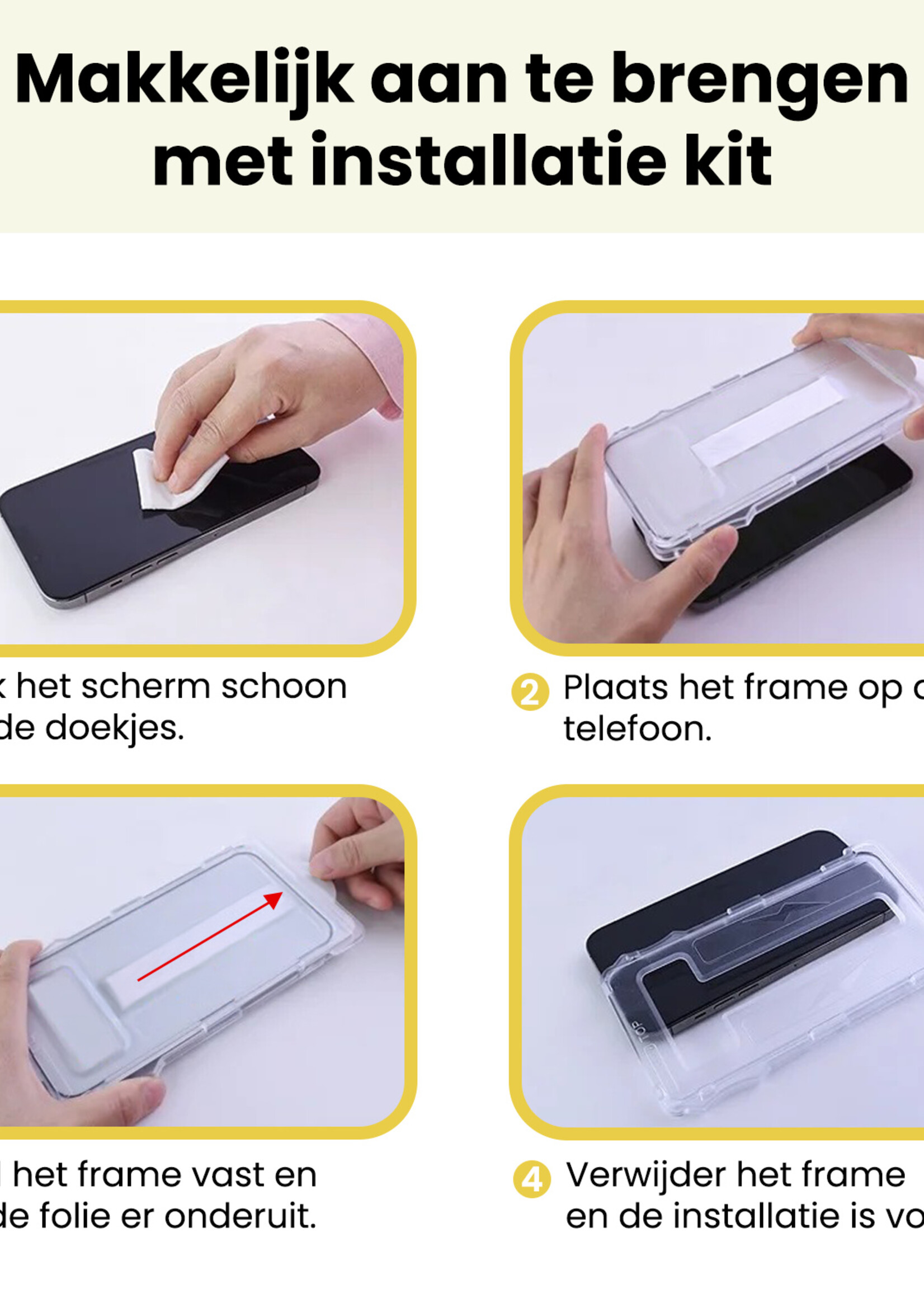 LUQ LUQ iPhone 16E Hybrid Screenprotector - 3 PACK