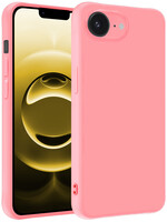 LUQ LUQ iPhone 16E Hoesje Siliconen - Lichtroze