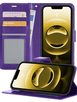 LUQ LUQ iPhone 16E Hoesje Bookcase - Paars