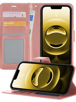 LUQ LUQ iPhone 16E Hoesje Bookcase - Rose Goud
