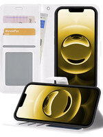 LUQ LUQ iPhone 16E Hoesje Bookcase - Wit