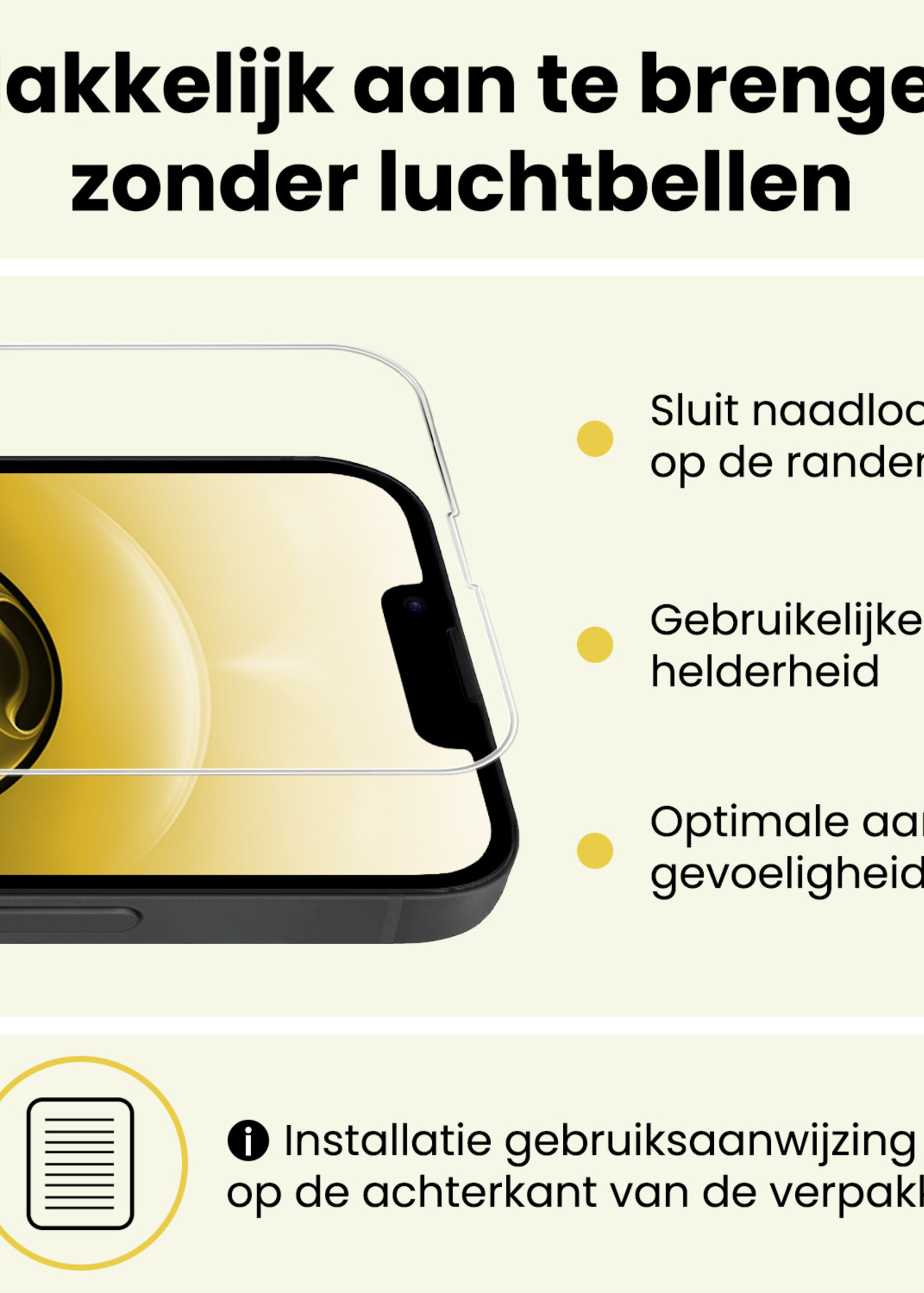 LUQ LUQ iPhone 16E Hoesje Bookcase Met 2x Screenprotector - Donkerblauw