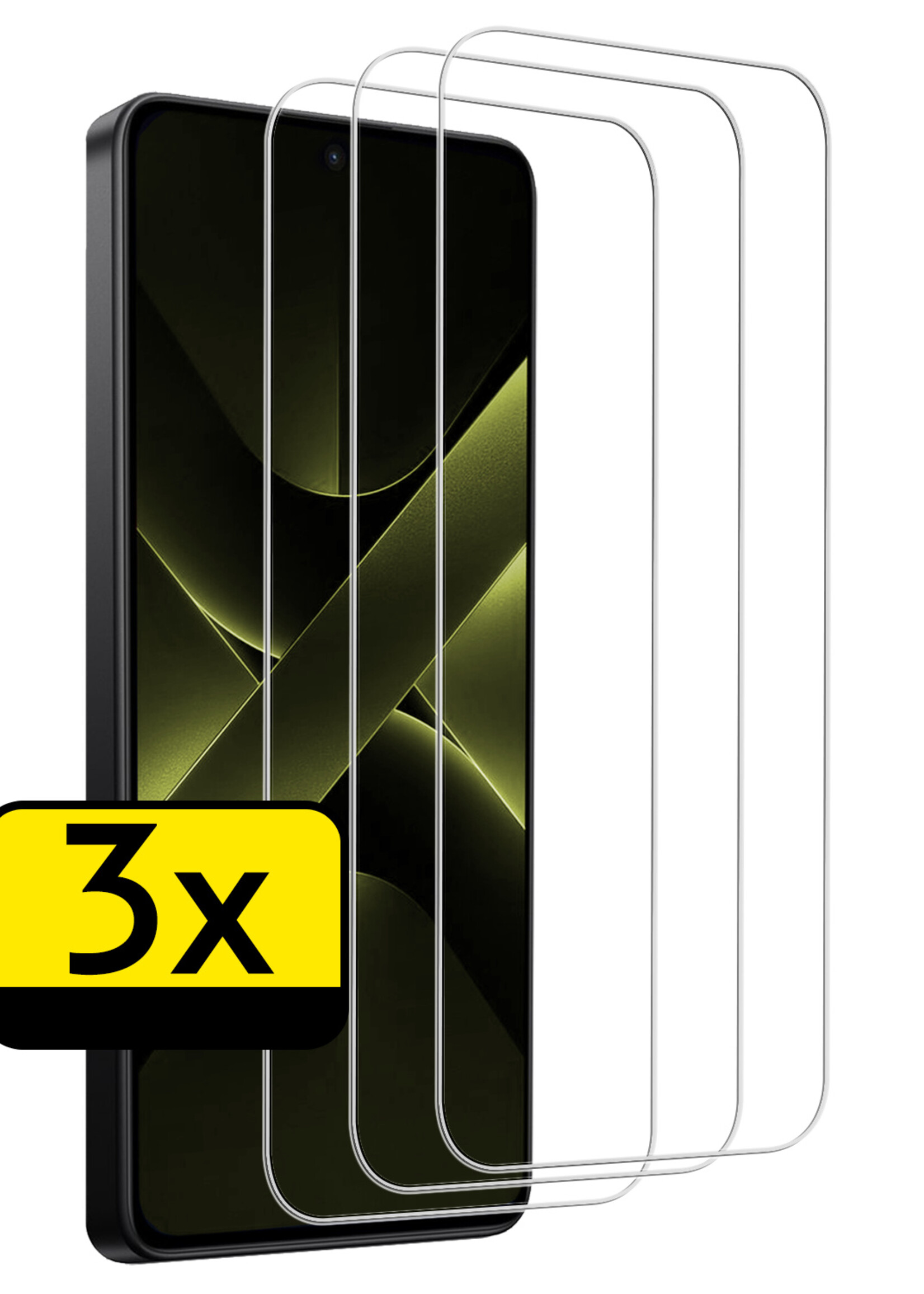 LUQ LUQ Xiaomi Poco X7 Pro Screenprotector Glas  - 3 PACK