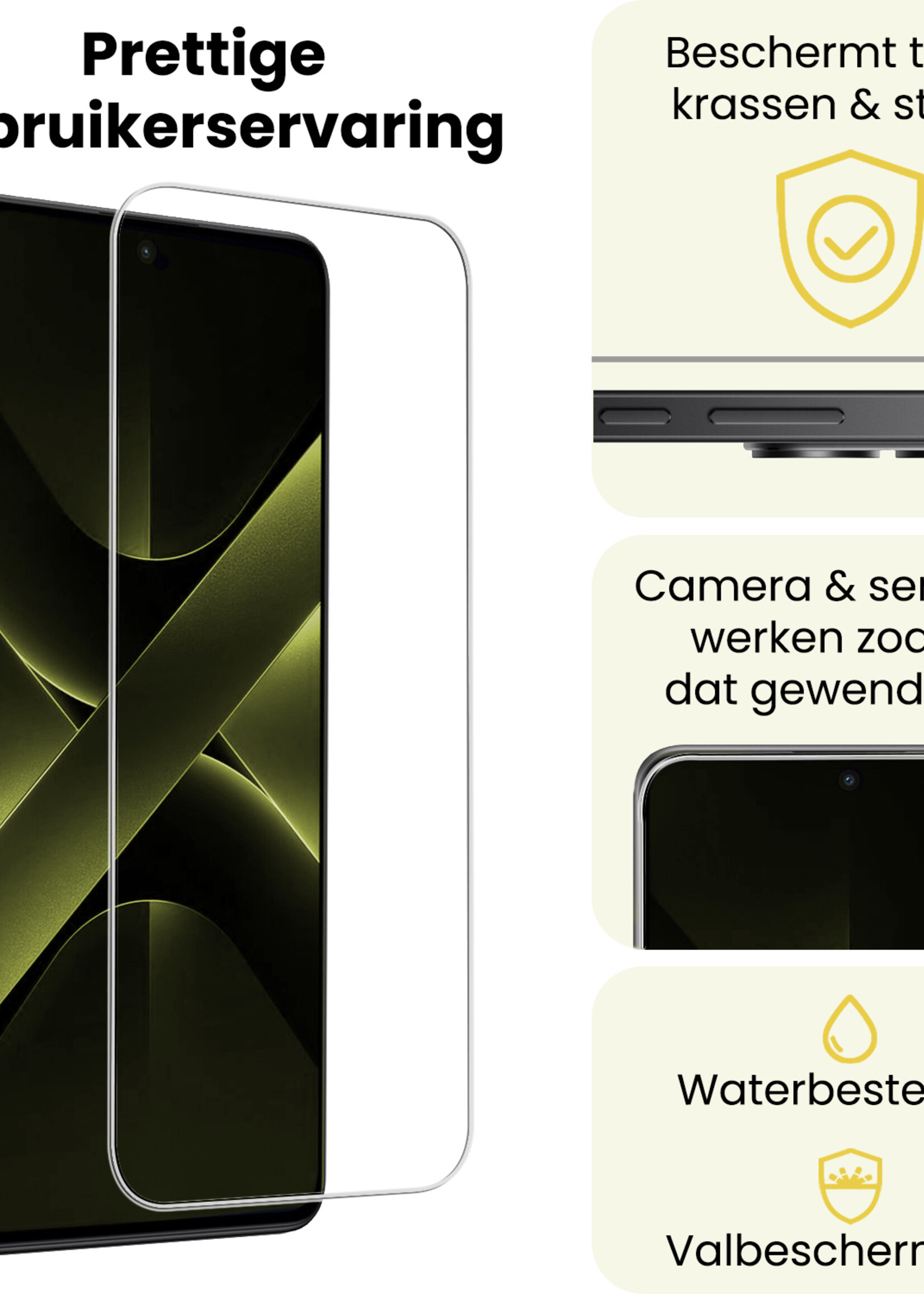 LUQ LUQ Xiaomi Poco X7 Pro Screenprotector Glas  - 3 PACK