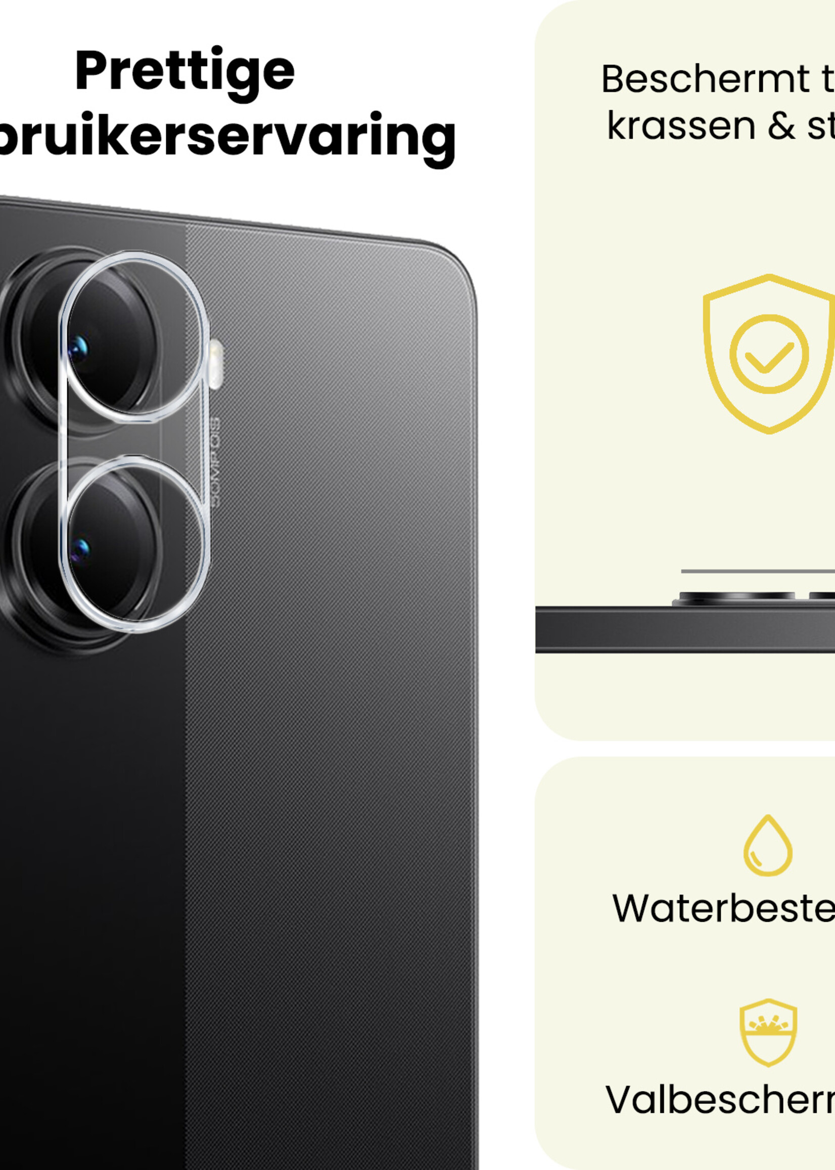 LUQ LUQ Xiaomi Poco X7 Pro Camera Screenprotector - 3 PACK
