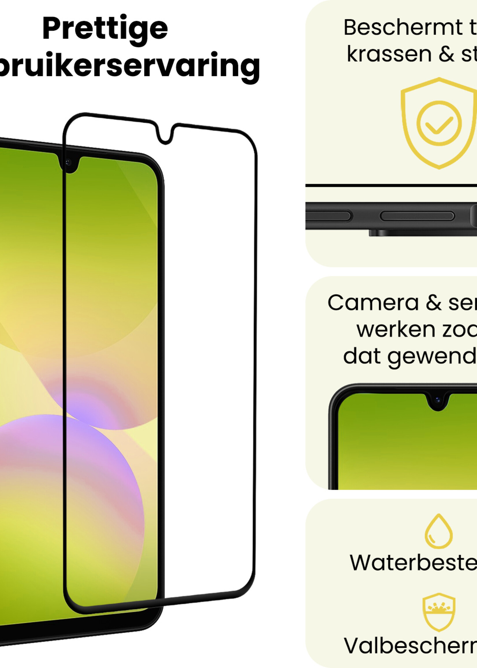 LUQ LUQ Samsung Galaxy A26 Screenprotector Glas Full Cover - 2 PACK