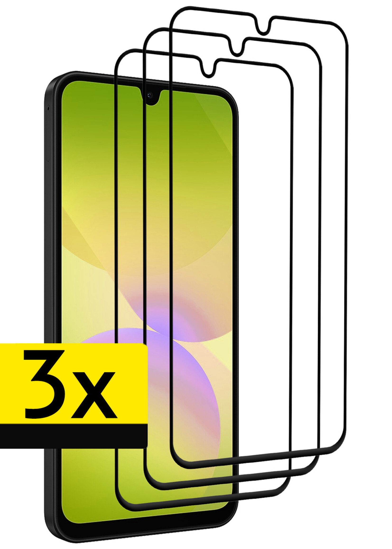 LUQ LUQ Samsung Galaxy A26 Screenprotector Glas Full Cover - 3 PACK