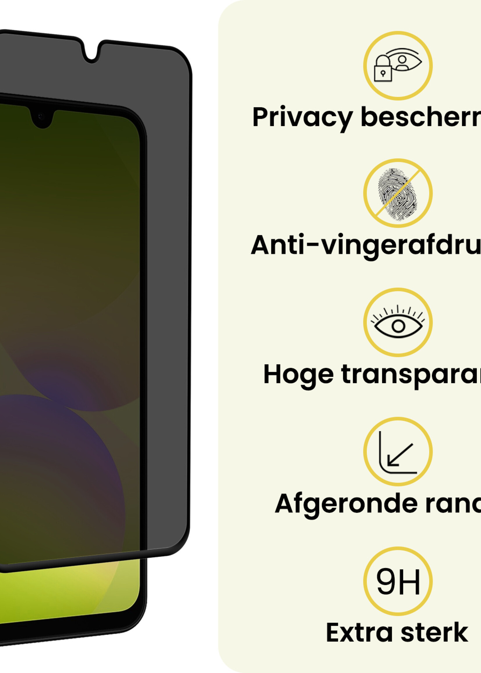 LUQ LUQ Samsung Galaxy A26 Screenprotector Glas Privacy - 2 PACK