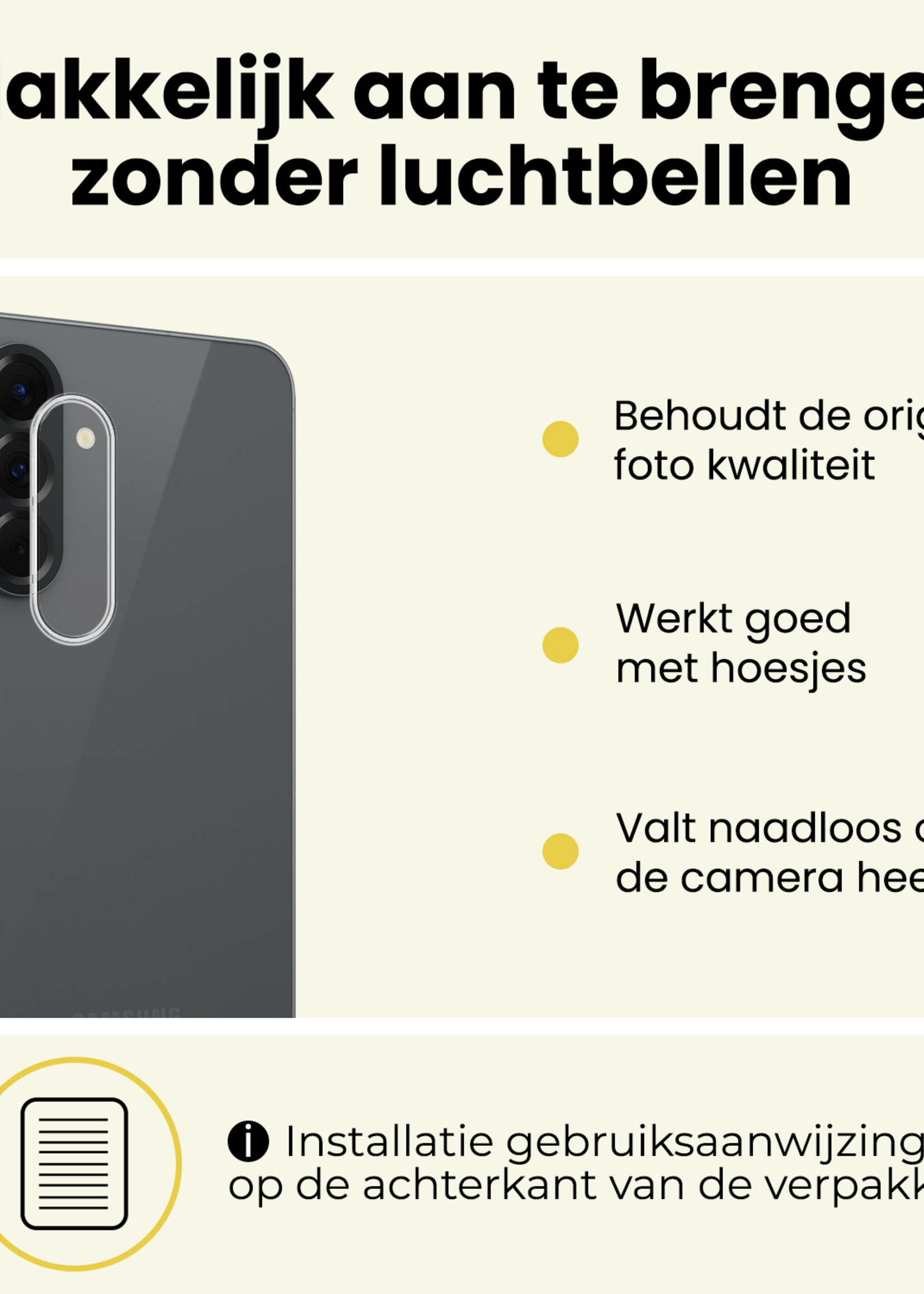 LUQ LUQ Samsung Galaxy A26 Camera Screenprotector - 3 PACK