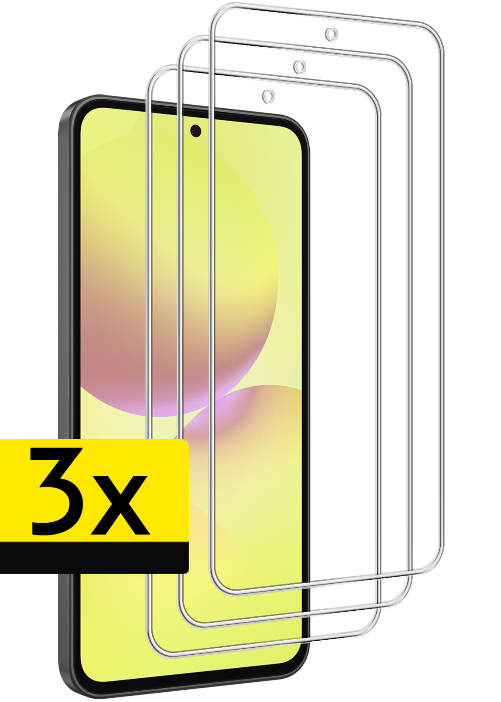 LUQ LUQ Samsung Galaxy A36 Screenprotector Glas - 3 PACK