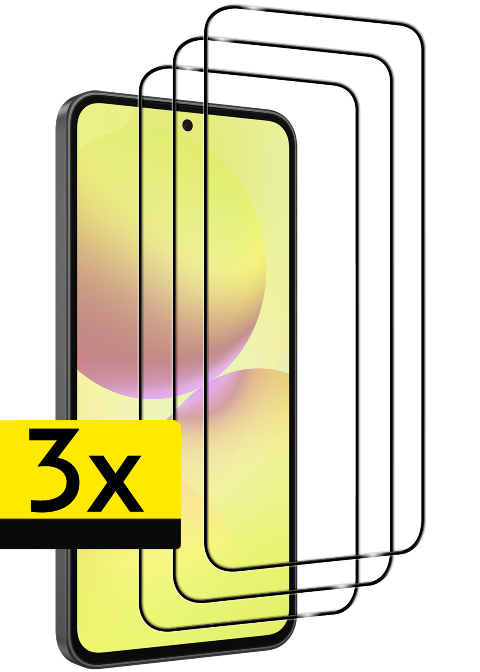 LUQ LUQ Samsung Galaxy A36 Screenprotector Glas Full Cover - 3 PACK