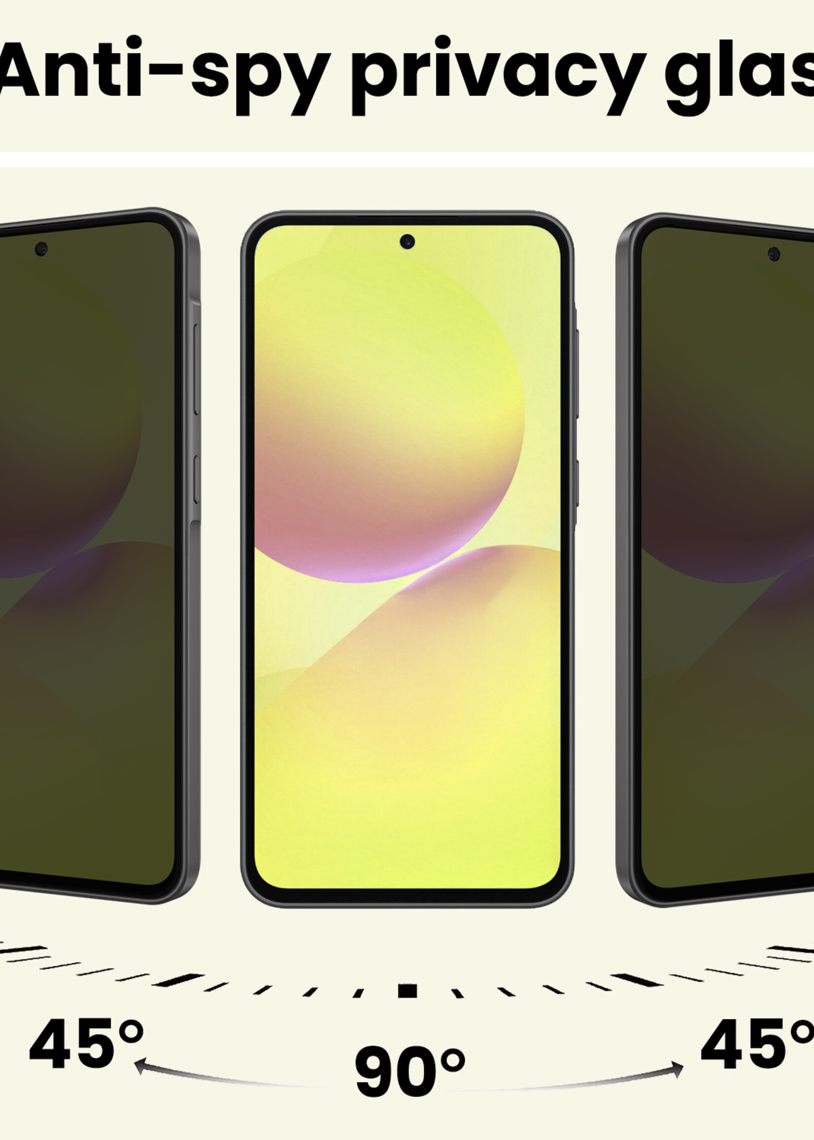 LUQ LUQ Samsung Galaxy A36 Screenprotector Glas Privacy - 2 PACK