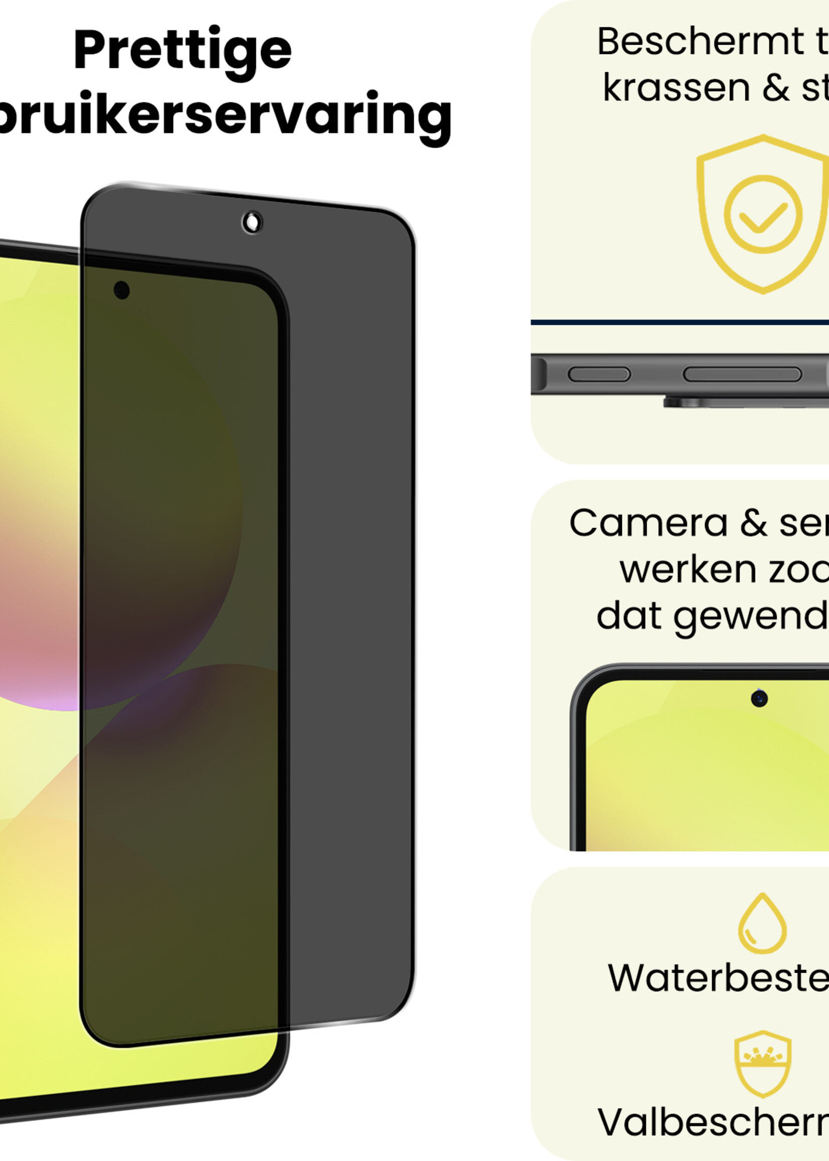 LUQ LUQ Samsung Galaxy A36 Screenprotector Glas Privacy - 2 PACK