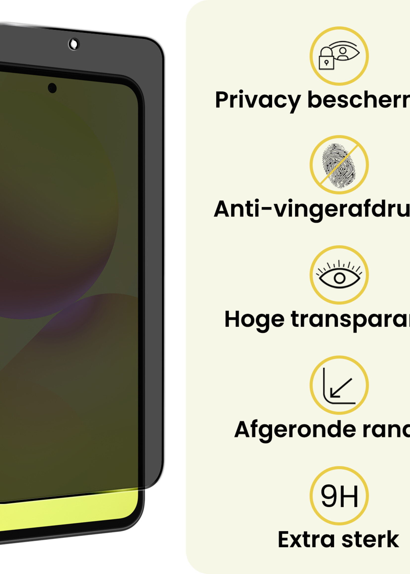 LUQ LUQ Samsung Galaxy A36 Screenprotector Glas Privacy - 3 PACK