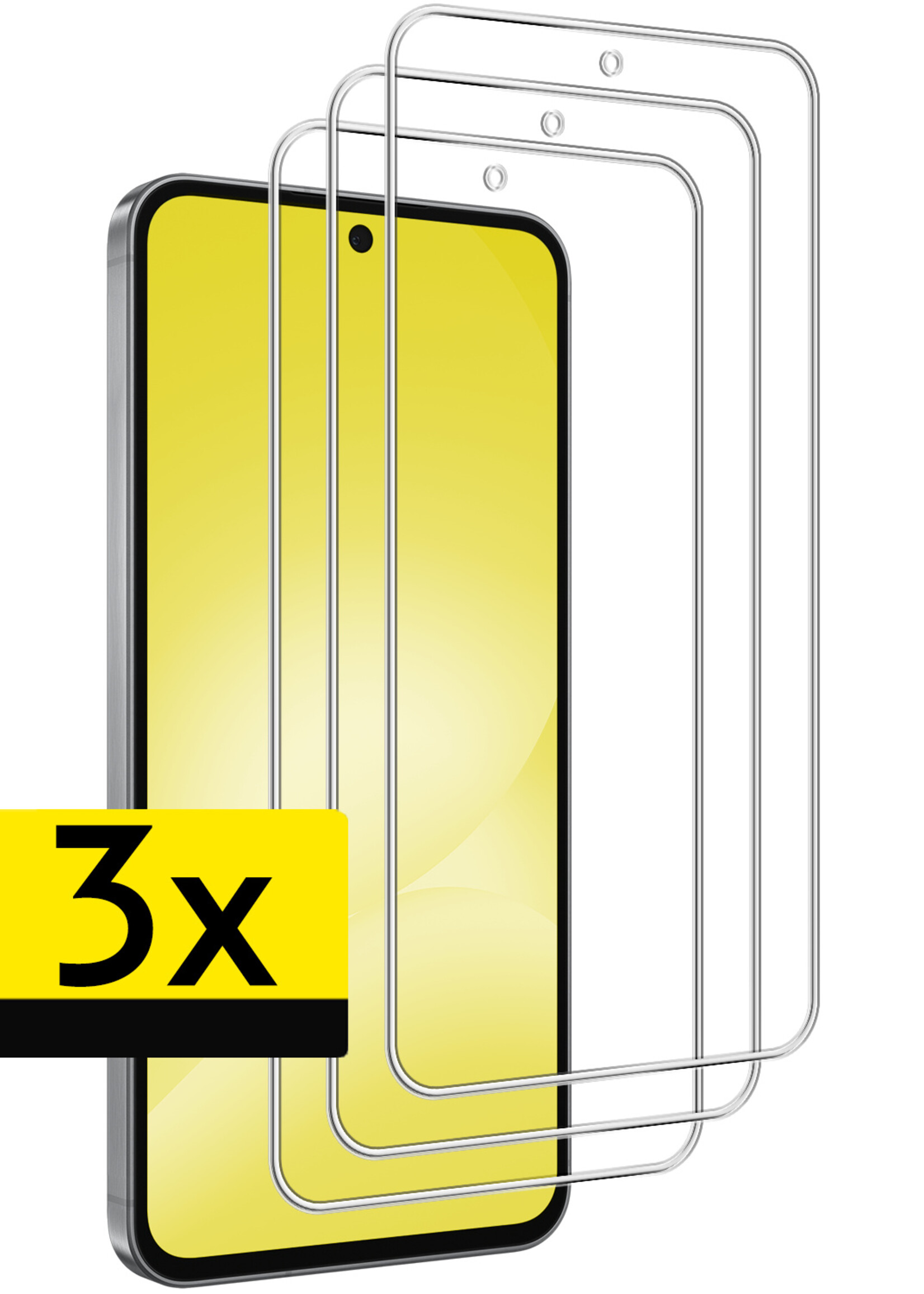 LUQ LUQ Samsung Galaxy A56 Screenprotector Glas - 3 PACK