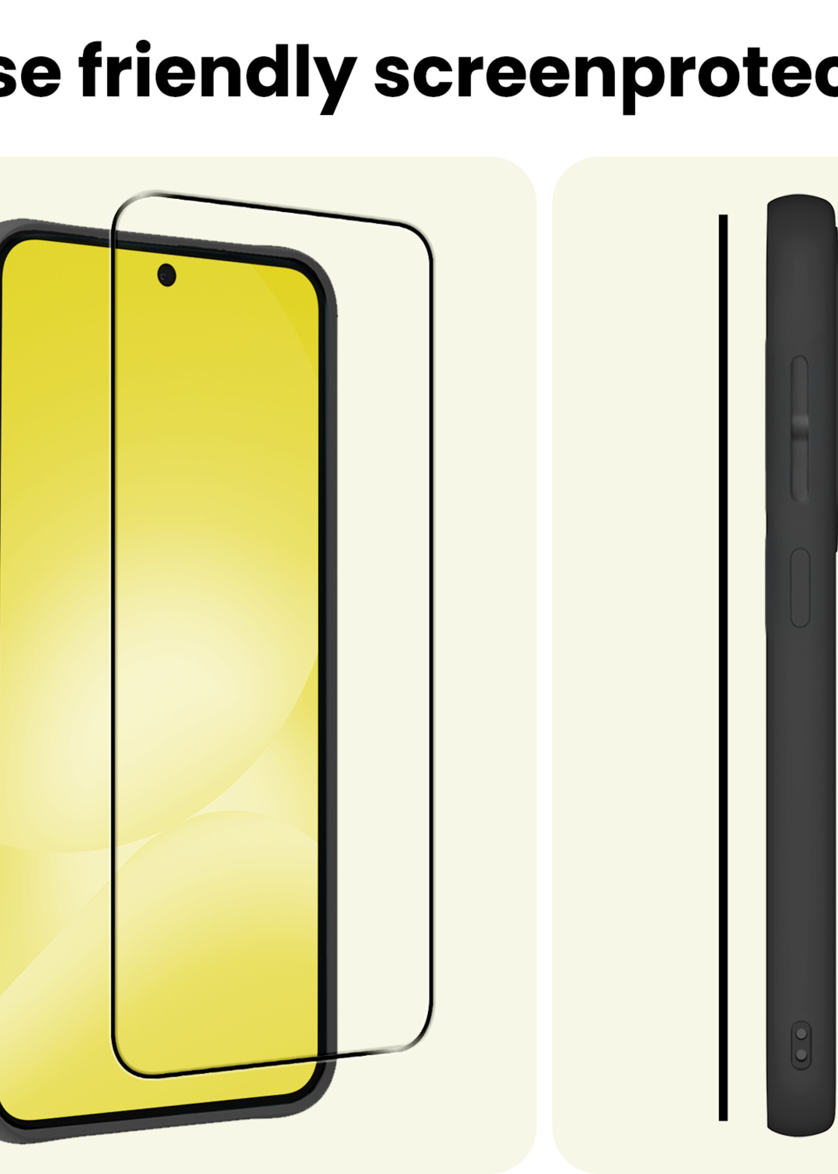 LUQ LUQ Samsung Galaxy A56 Screenprotector Glas Full Cover