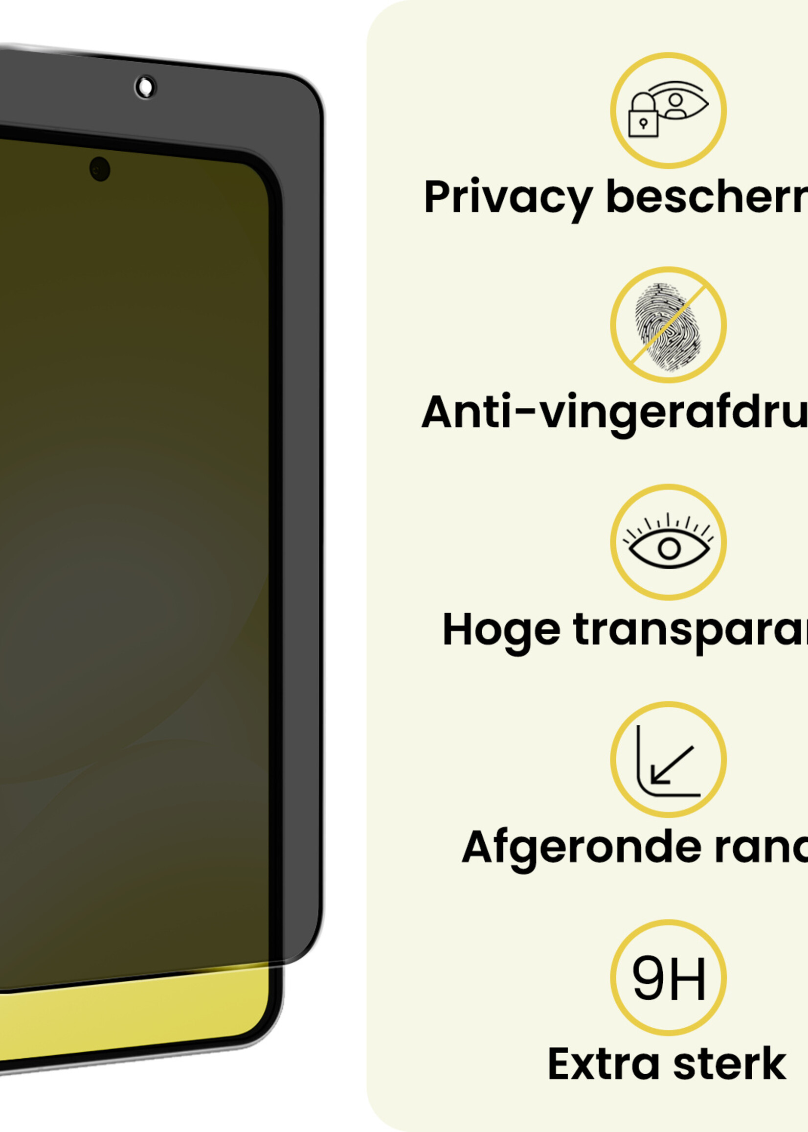 LUQ LUQ Samsung Galaxy A56 Screenprotector Glas Privacy - 3 PACK