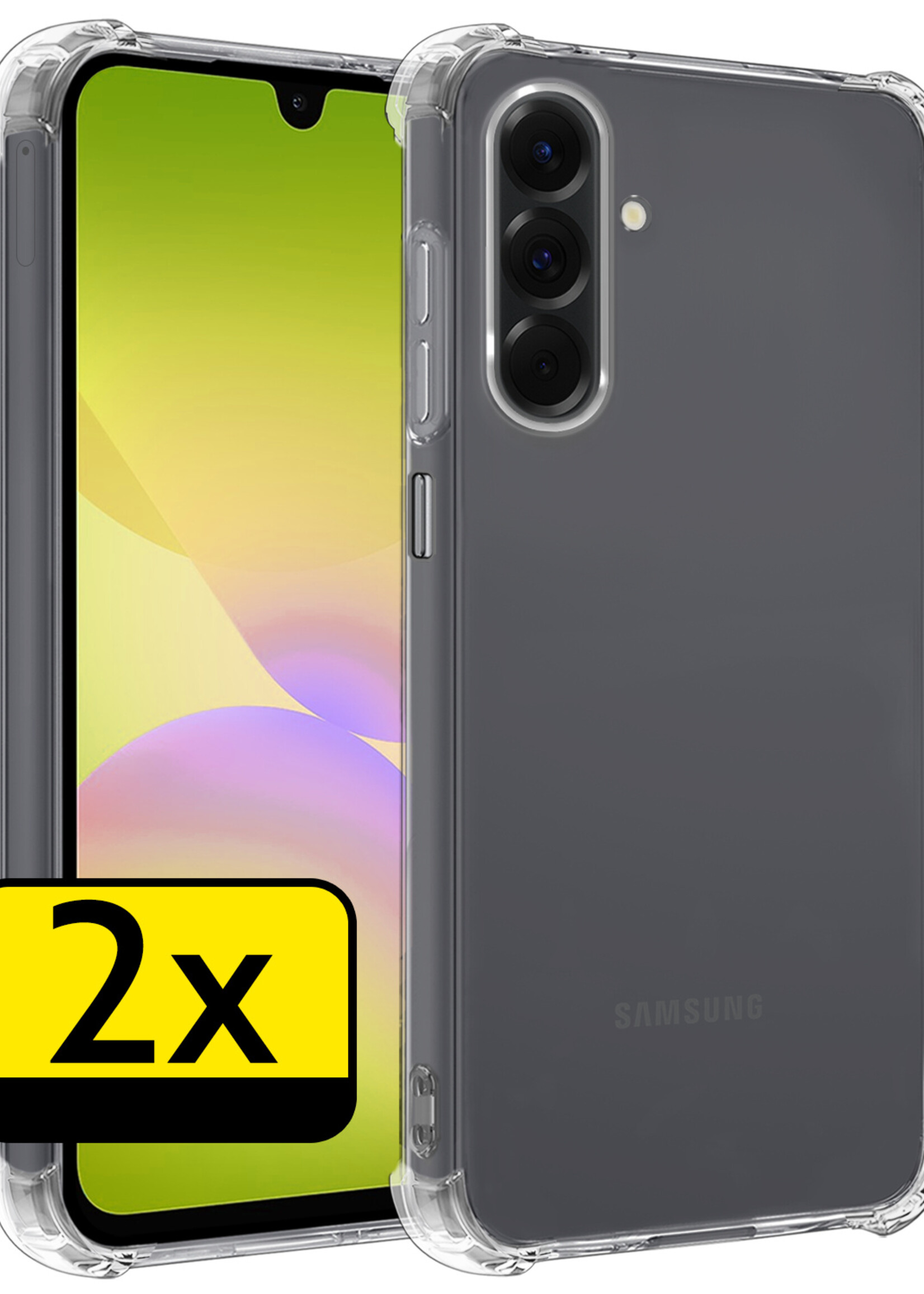 LUQ LUQ Samsung Galaxy A26 Hoesje Shockproof - Transparant - 2 PACK