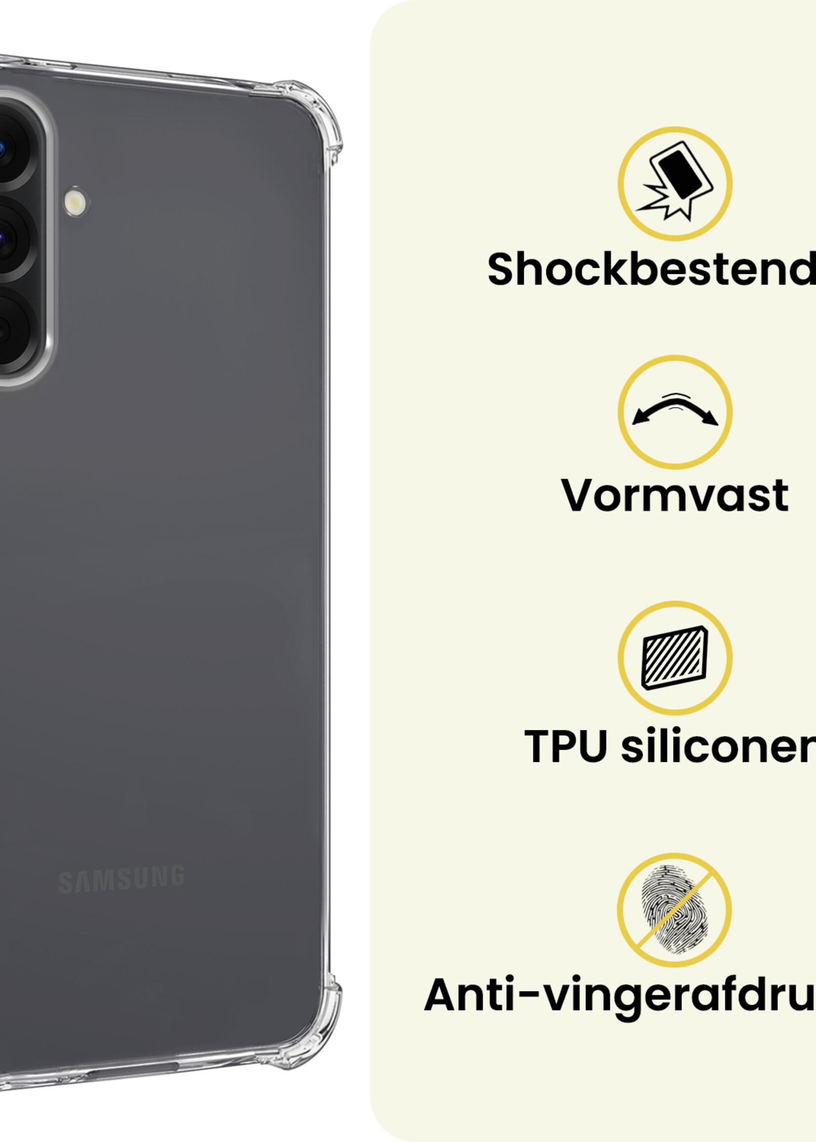 LUQ LUQ Samsung Galaxy A26 Hoesje Shockproof Met Screenprotector