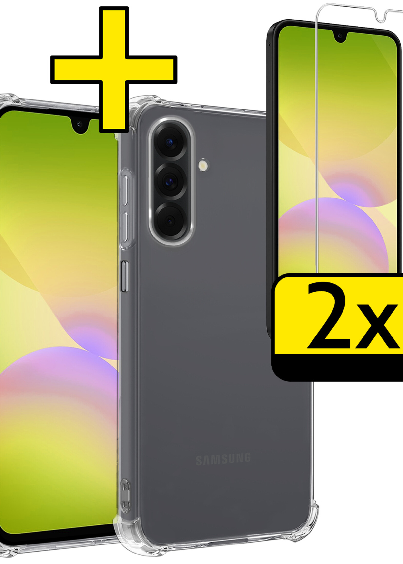 LUQ LUQ Samsung Galaxy A26 Hoesje Shockproof Met 2x Screenprotector