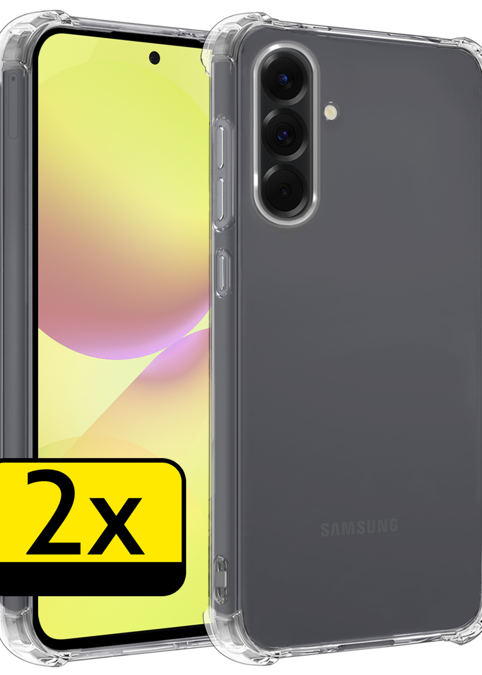 LUQ LUQ Samsung Galaxy A36 Hoesje Shockproof - Transparant - 2 PACK