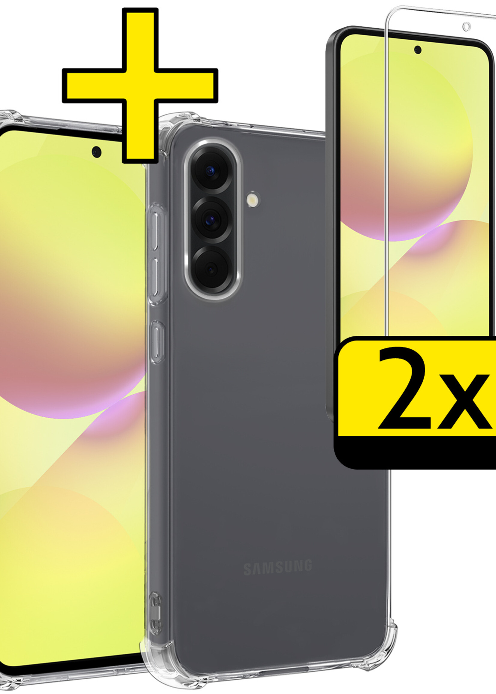 LUQ LUQ Samsung Galaxy A36 Hoesje Shockproof Met 2x Screenprotector