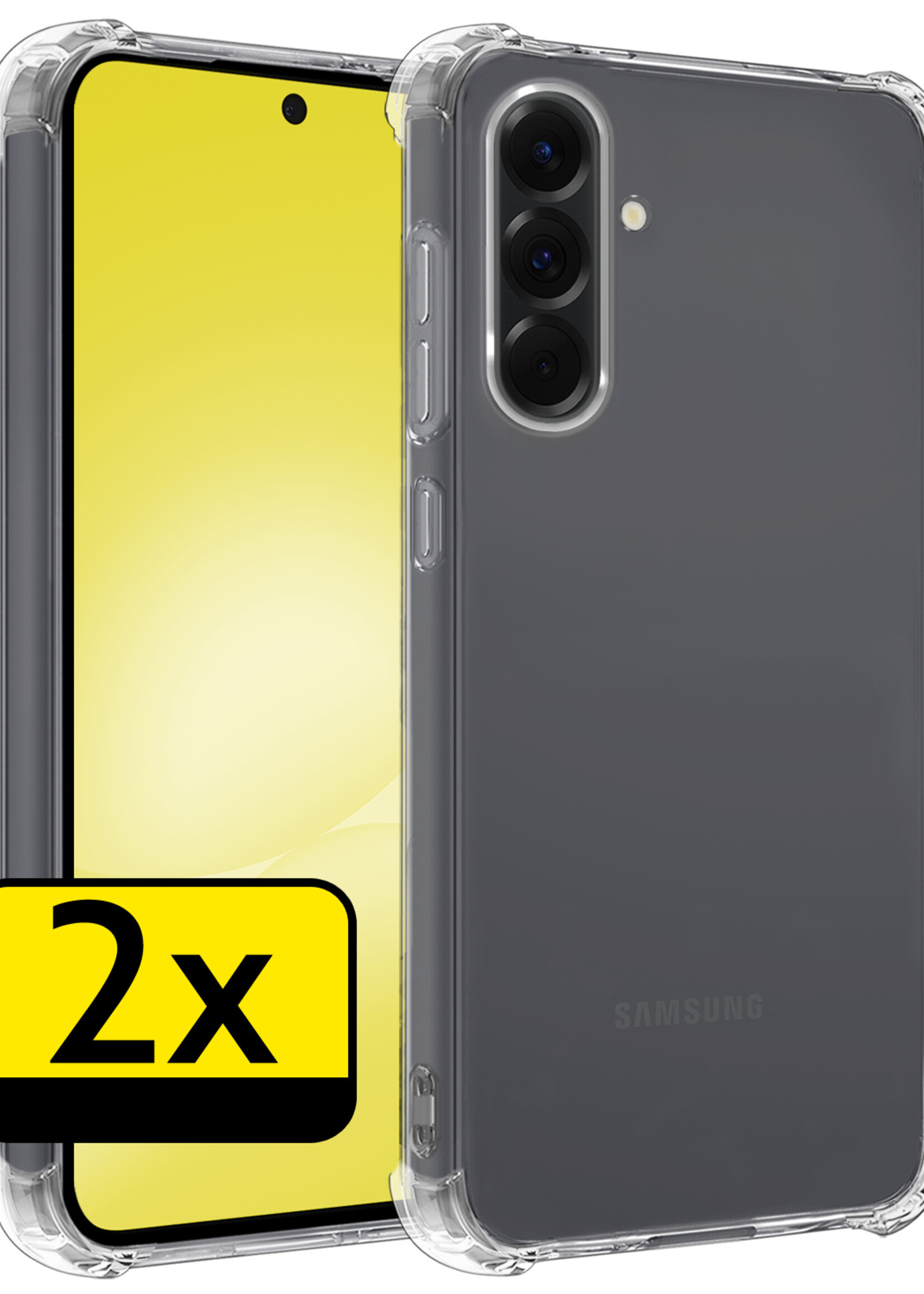 LUQ LUQ Samsung Galaxy A56 Hoesje Shockproof - Transparant - 2 PACK