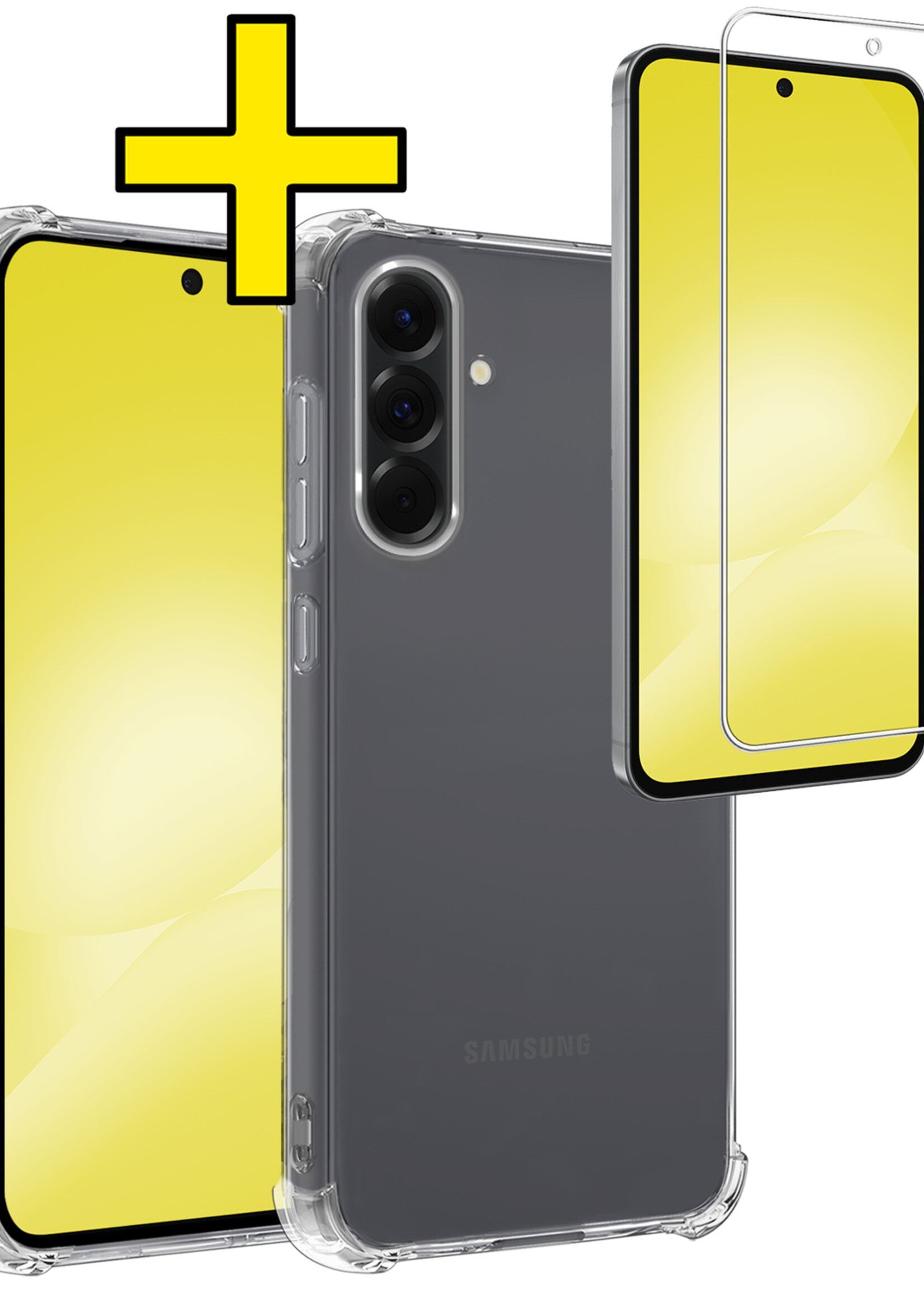 LUQ LUQ Samsung Galaxy A56 Hoesje Shockproof Met Screenprotector