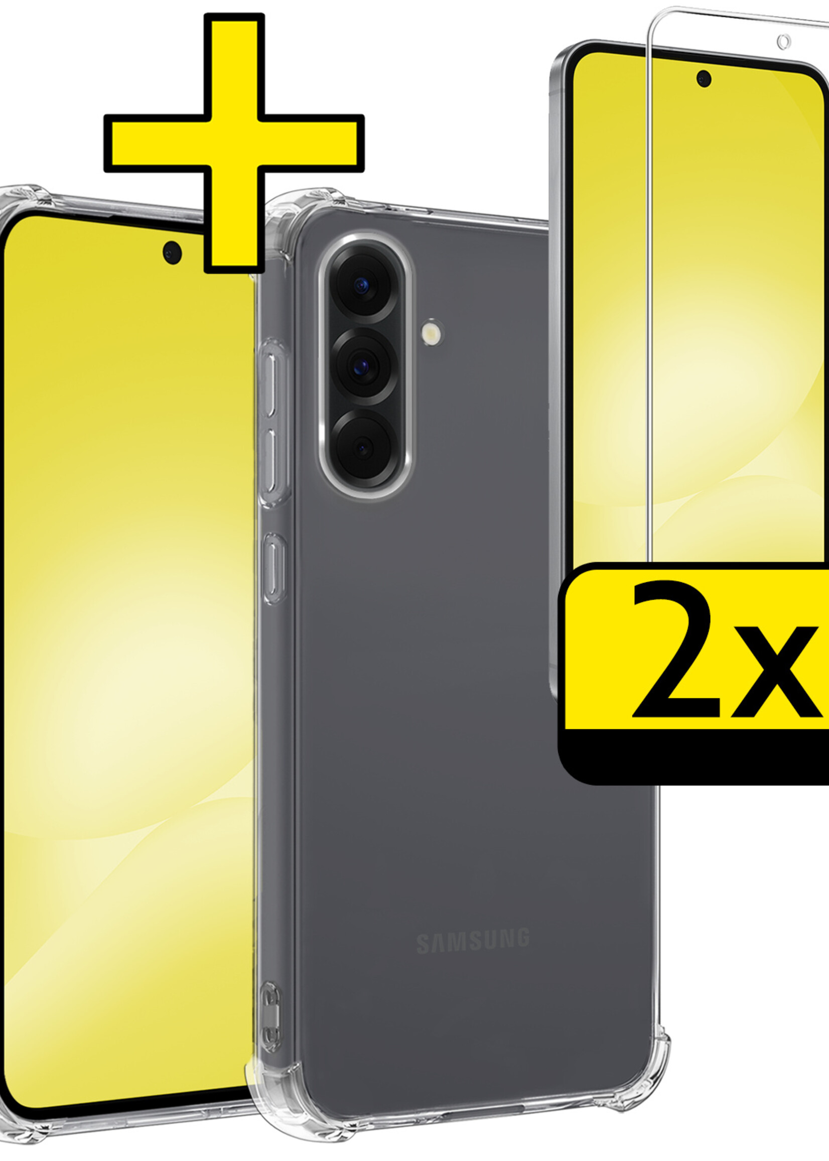 LUQ LUQ Samsung Galaxy A56 Hoesje Shockproof Met 2x Screenprotector