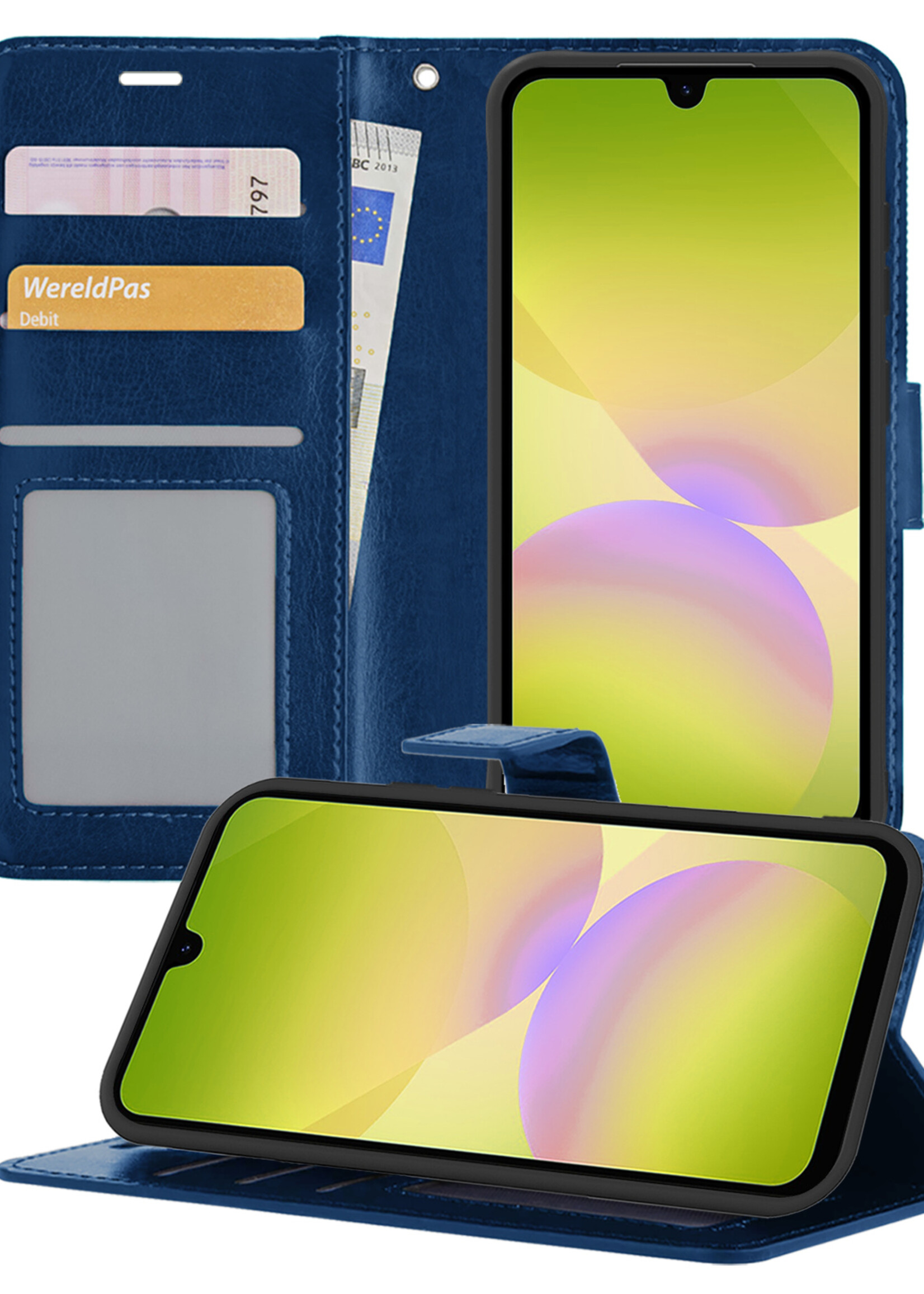 LUQ LUQ Samsung Galaxy A26 Hoesje Bookcase - Donkerblauw