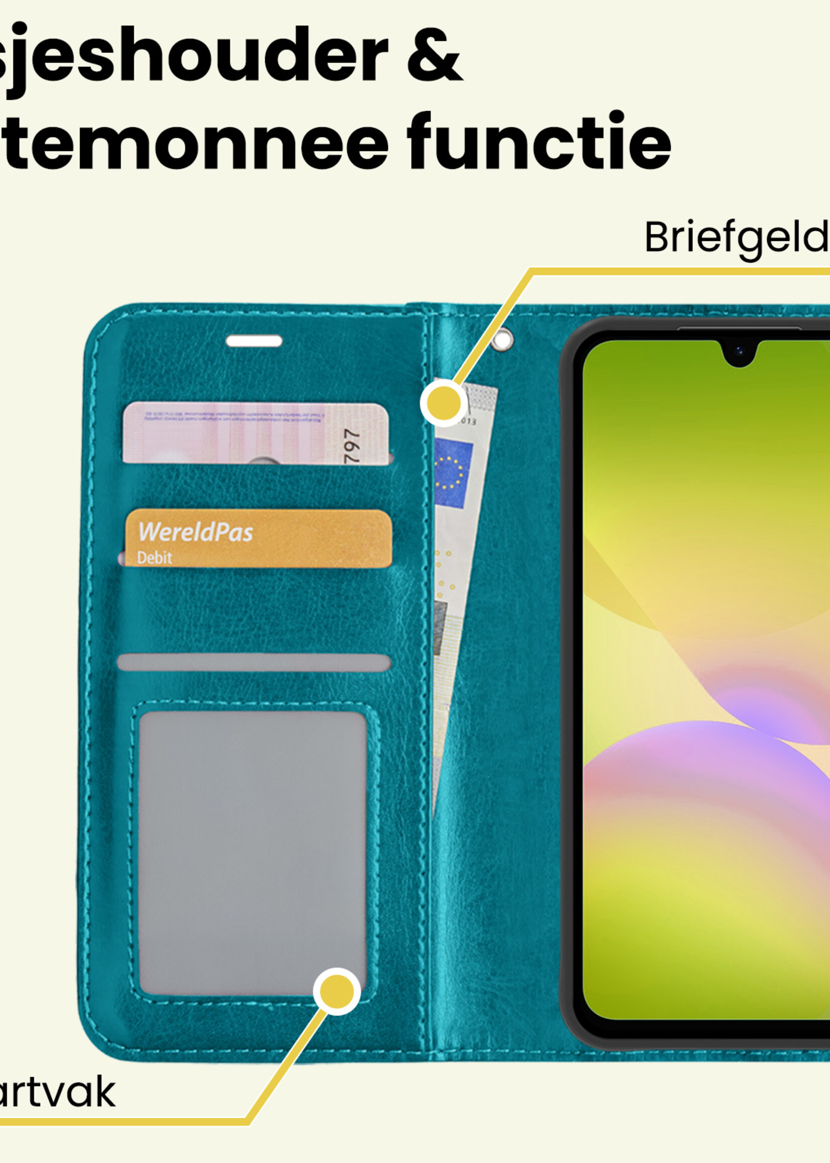 LUQ LUQ Samsung Galaxy A26 Hoesje Bookcase - Turquoise