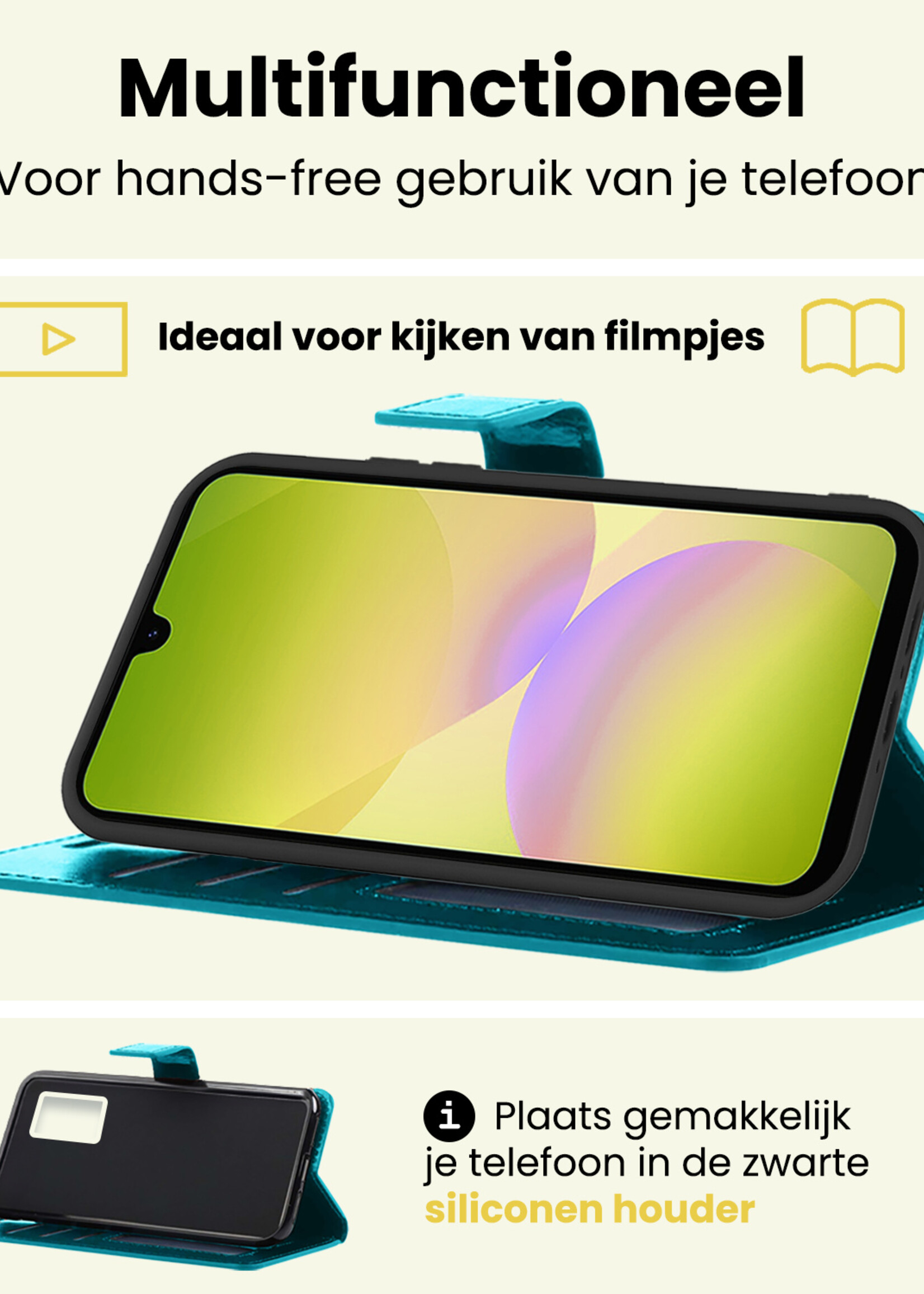 LUQ LUQ Samsung Galaxy A26 Hoesje Bookcase - Turquoise