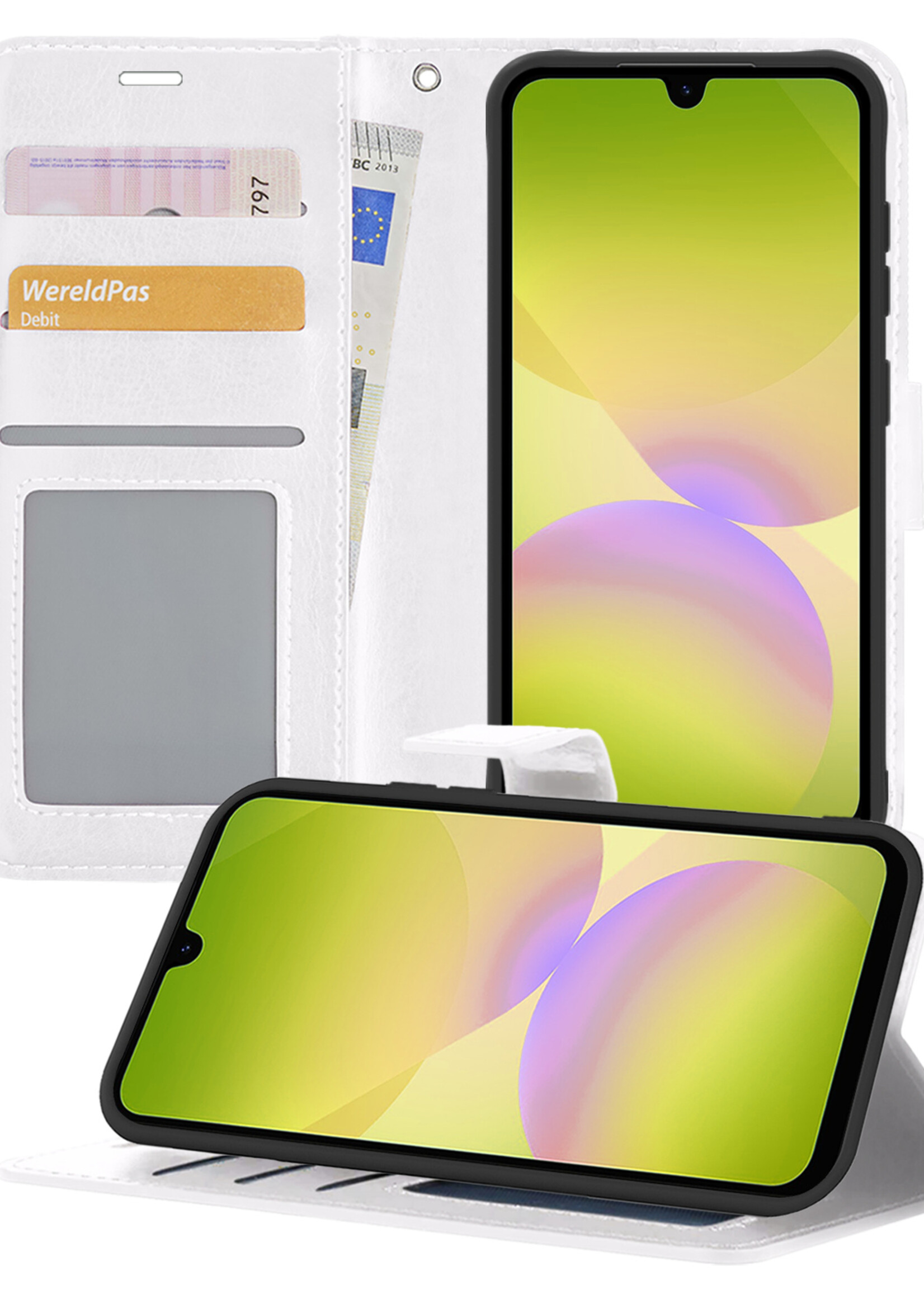 LUQ LUQ Samsung Galaxy A26 Hoesje Bookcase - Wit