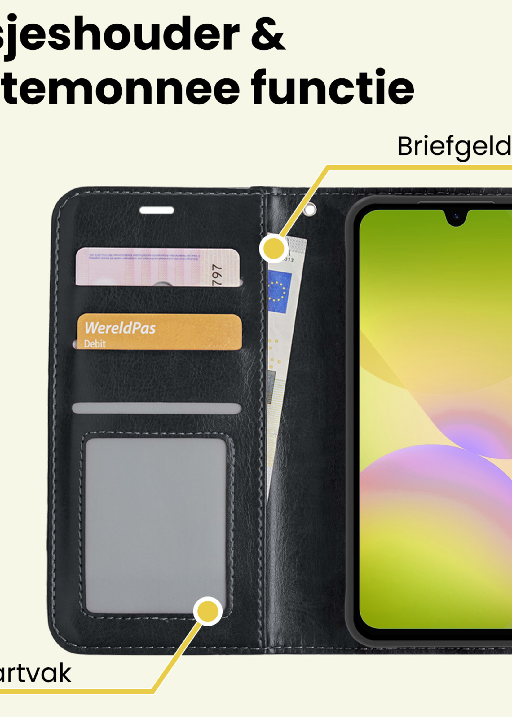 LUQ LUQ Samsung Galaxy A26 Hoesje Bookcase - Zwart