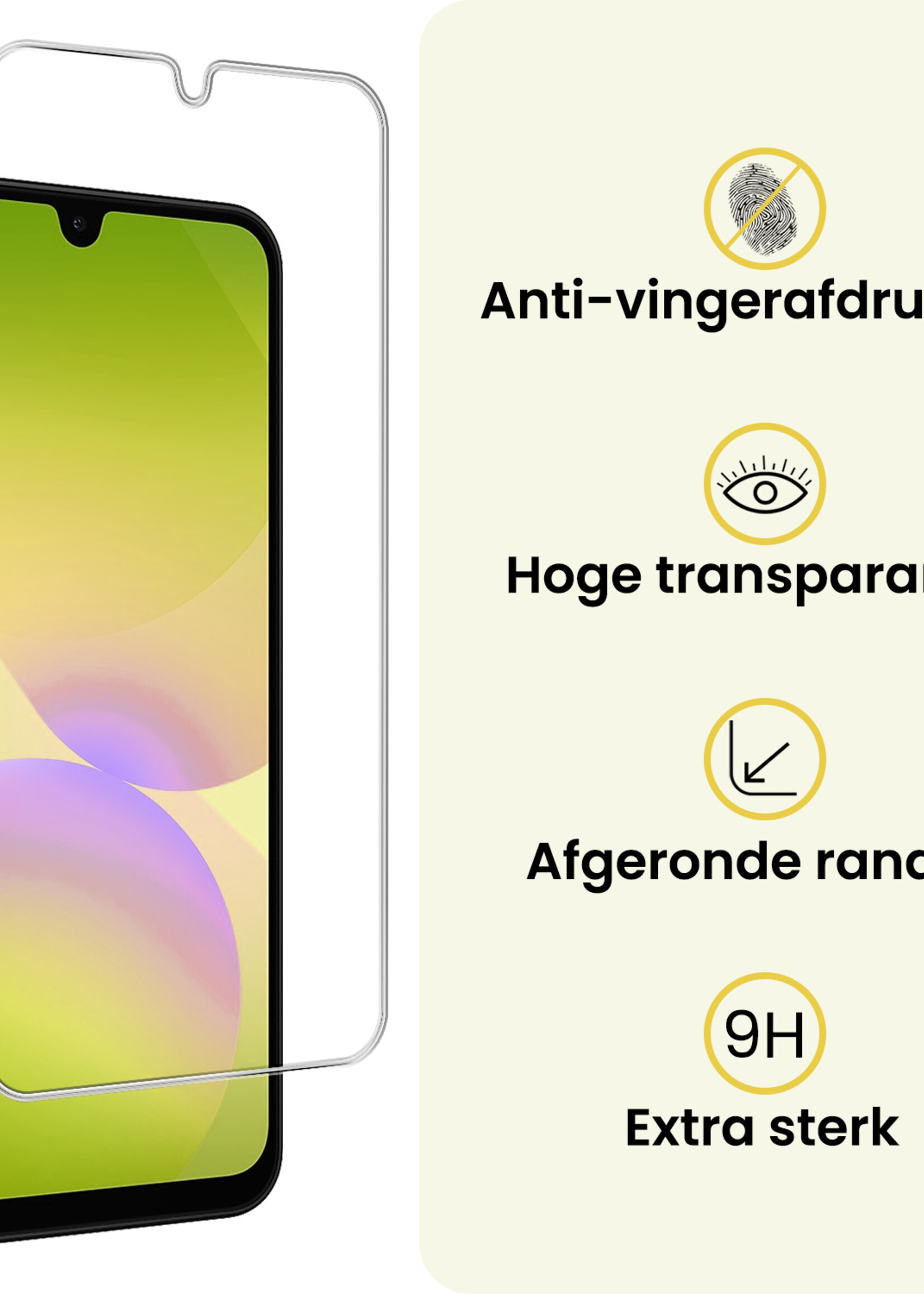 LUQ LUQ Samsung Galaxy A26 Hoesje Bookcase Met Screenprotector - Donkerblauw