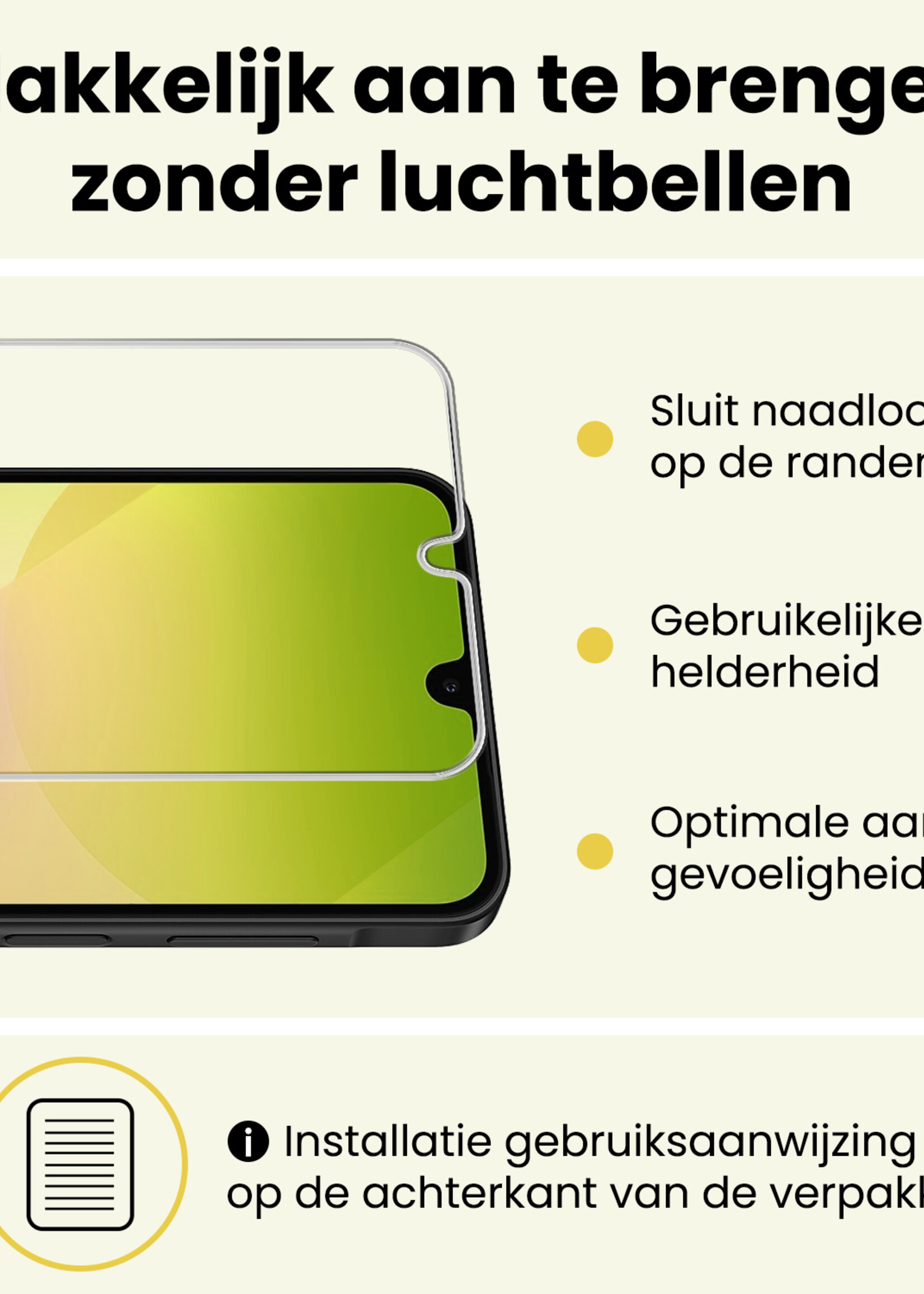 LUQ LUQ Samsung Galaxy A26 Hoesje Bookcase Met Screenprotector - Donkerblauw