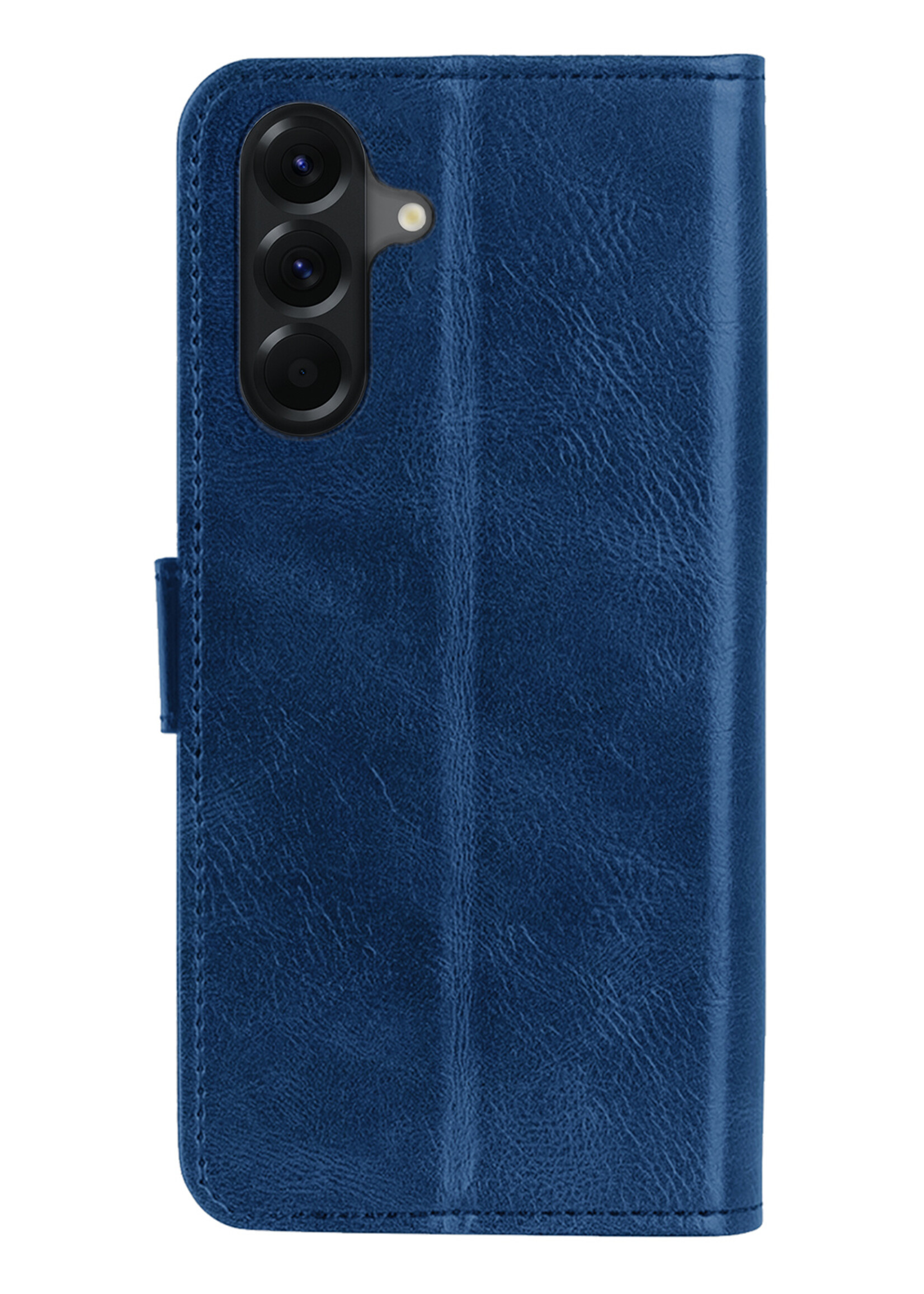 LUQ LUQ Samsung Galaxy A26 Hoesje Bookcase Met Screenprotector - Donkerblauw