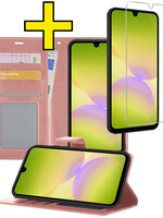 LUQ LUQ Samsung Galaxy A26 Hoesje Bookcase Met Screenprotector - Rose Goud