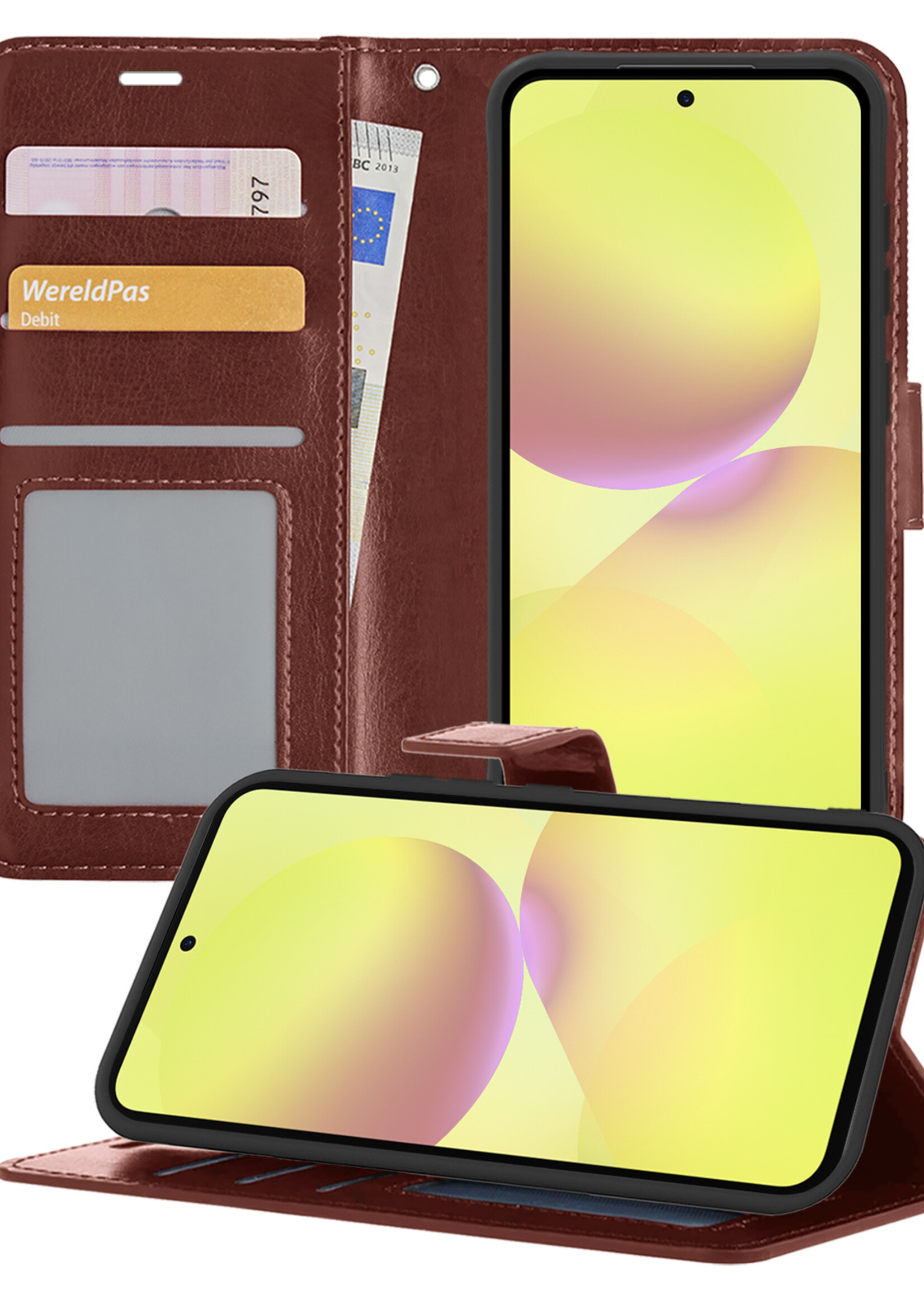 LUQ LUQ Samsung Galaxy A36 Hoesje Bookcase - Bruin