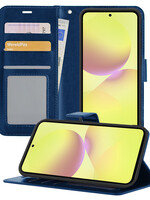 LUQ LUQ Samsung Galaxy A36 Hoesje Bookcase - Donkerblauw